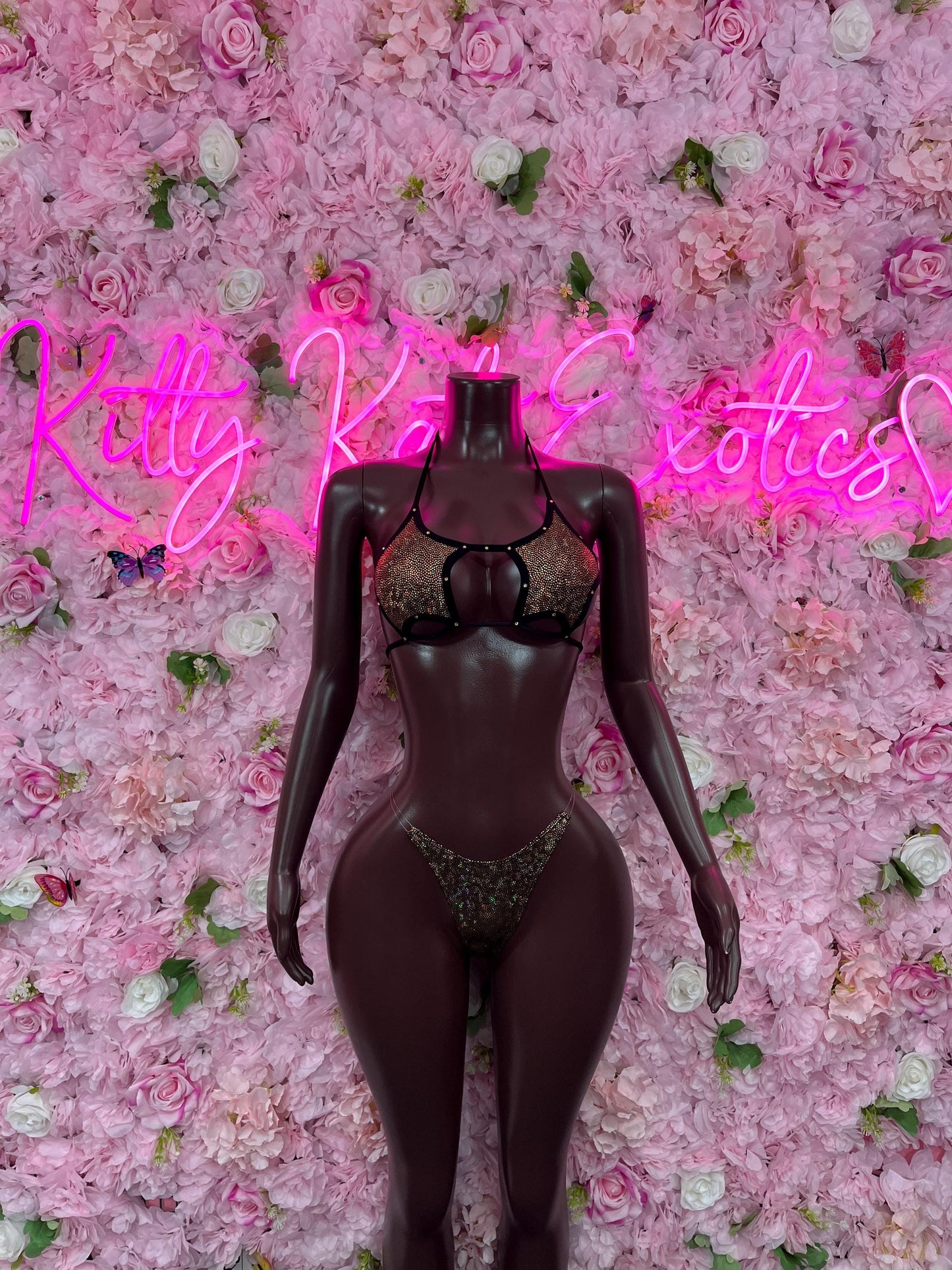 Two Piece Gold Metallic Bikini Bottlegirl Set Dancewear Festival Wear