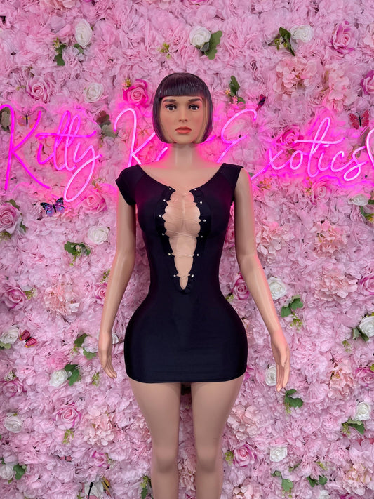 New YearsBlack Dress - Exotic Dancewear  Elegant and Sexy Evening Dress for Performers, Events, or Special Occasions Womens Clothing