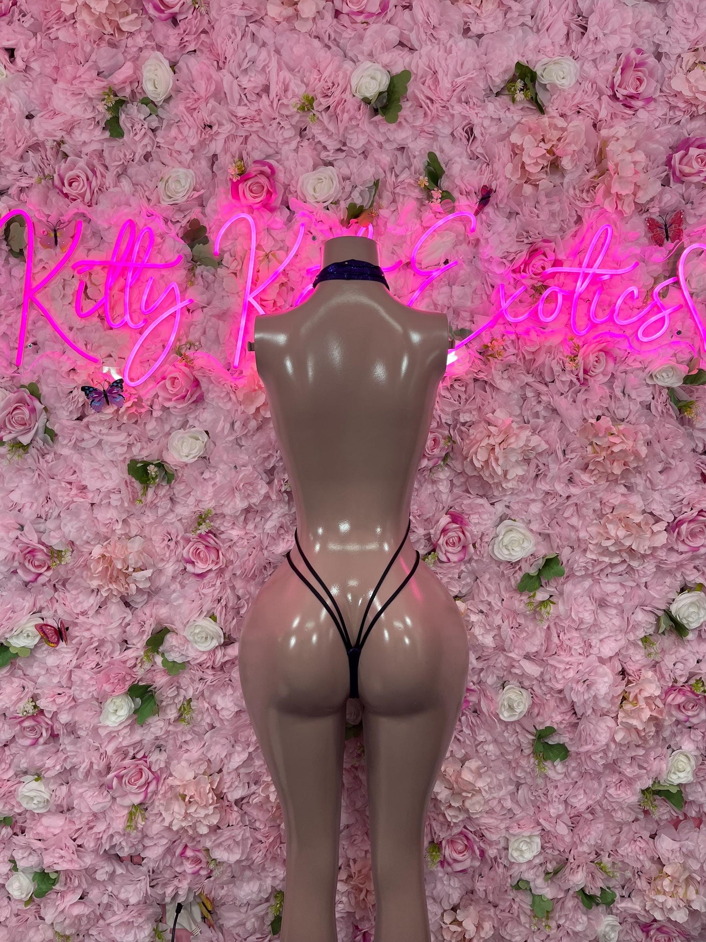 Two Piece Purple Metallic Bikini Bottlegirl Bartender Outfit Festivalwear