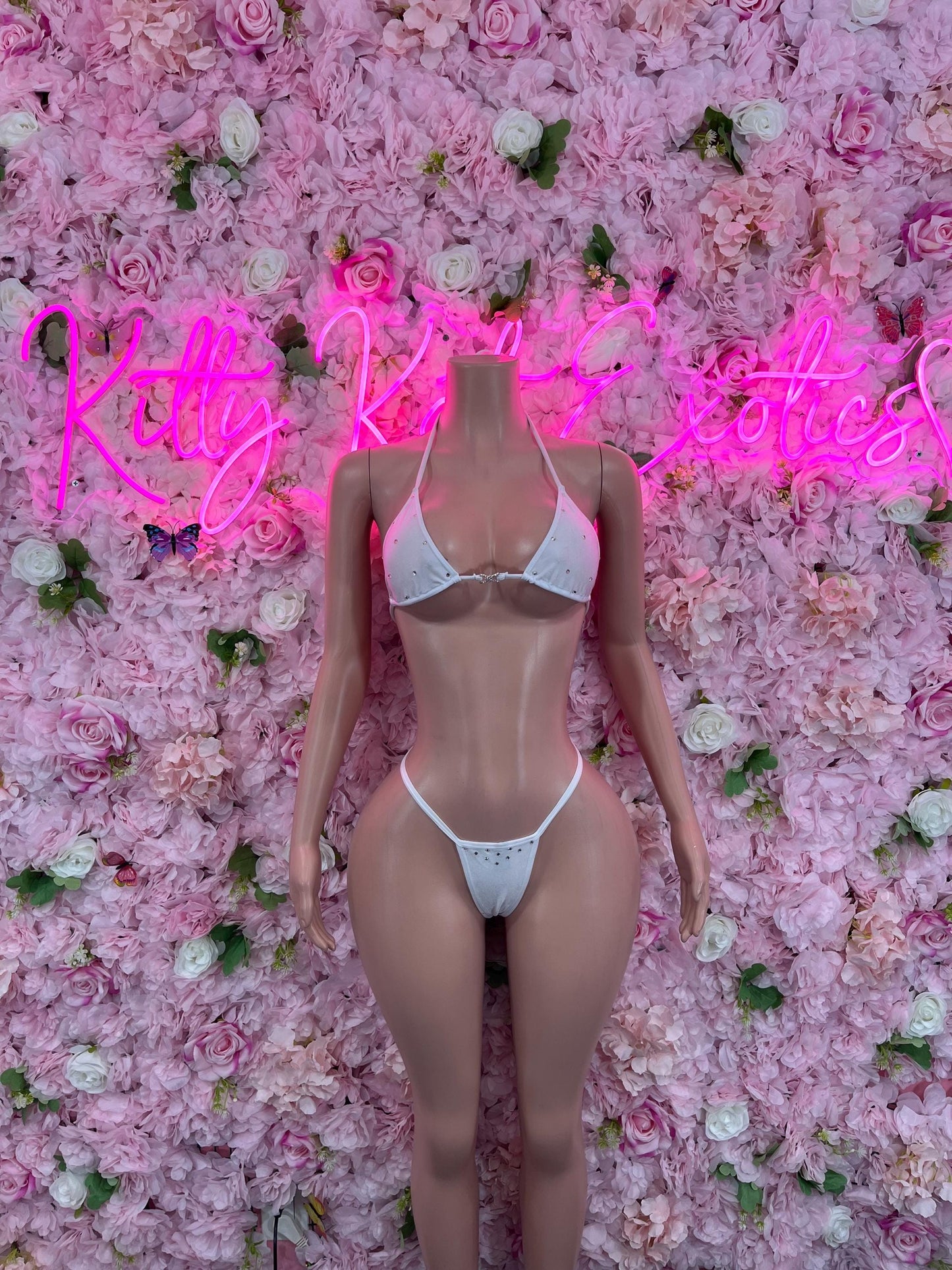 Two Piece Bikini White Dancewear Swimwear Beachwear