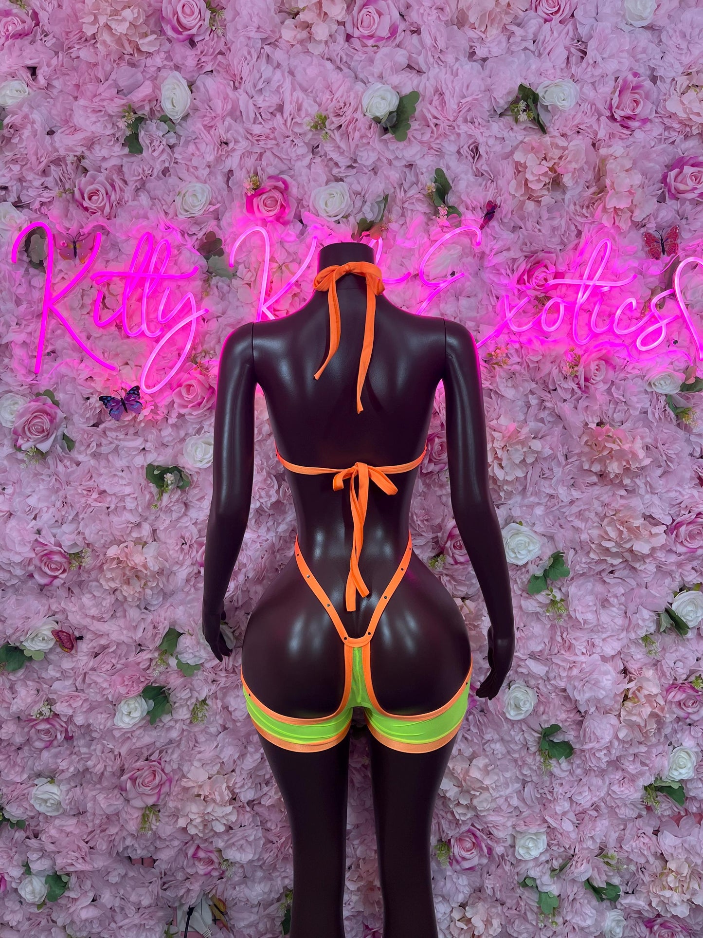 Exotic DancewearOne Piece Mesh Neon   Sexy Dancewear & Ravewear for Festivals, Clubbing, and Party Outfits | Bold EDM FashionOne Piece Neon