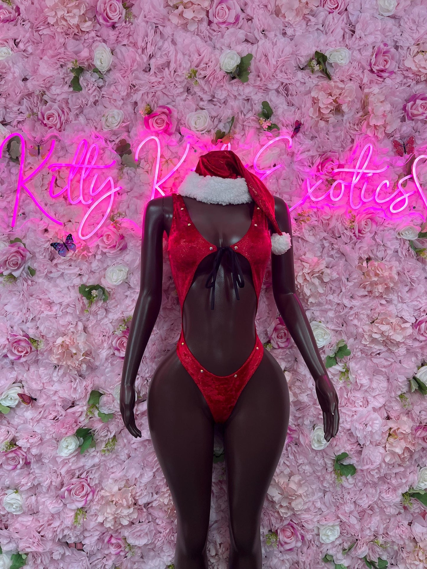 Naughty Santa Sexy Santa Christmas Costume - One Piece Holiday Outfit - Festive Womens Christmas Lingerie - Hat Included Christmas