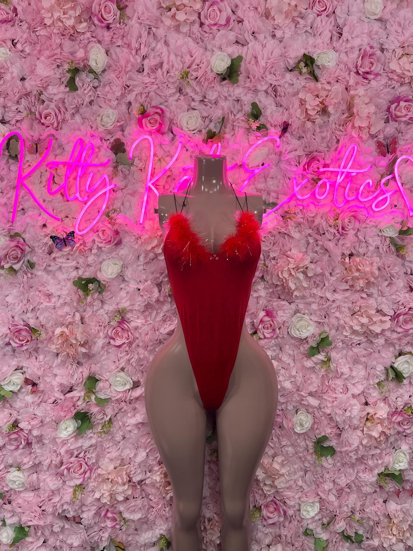 Sexy Santa Christmas Costume - One Piece Holiday Outfit - Festive Womens Christmas Lingerie Christmas