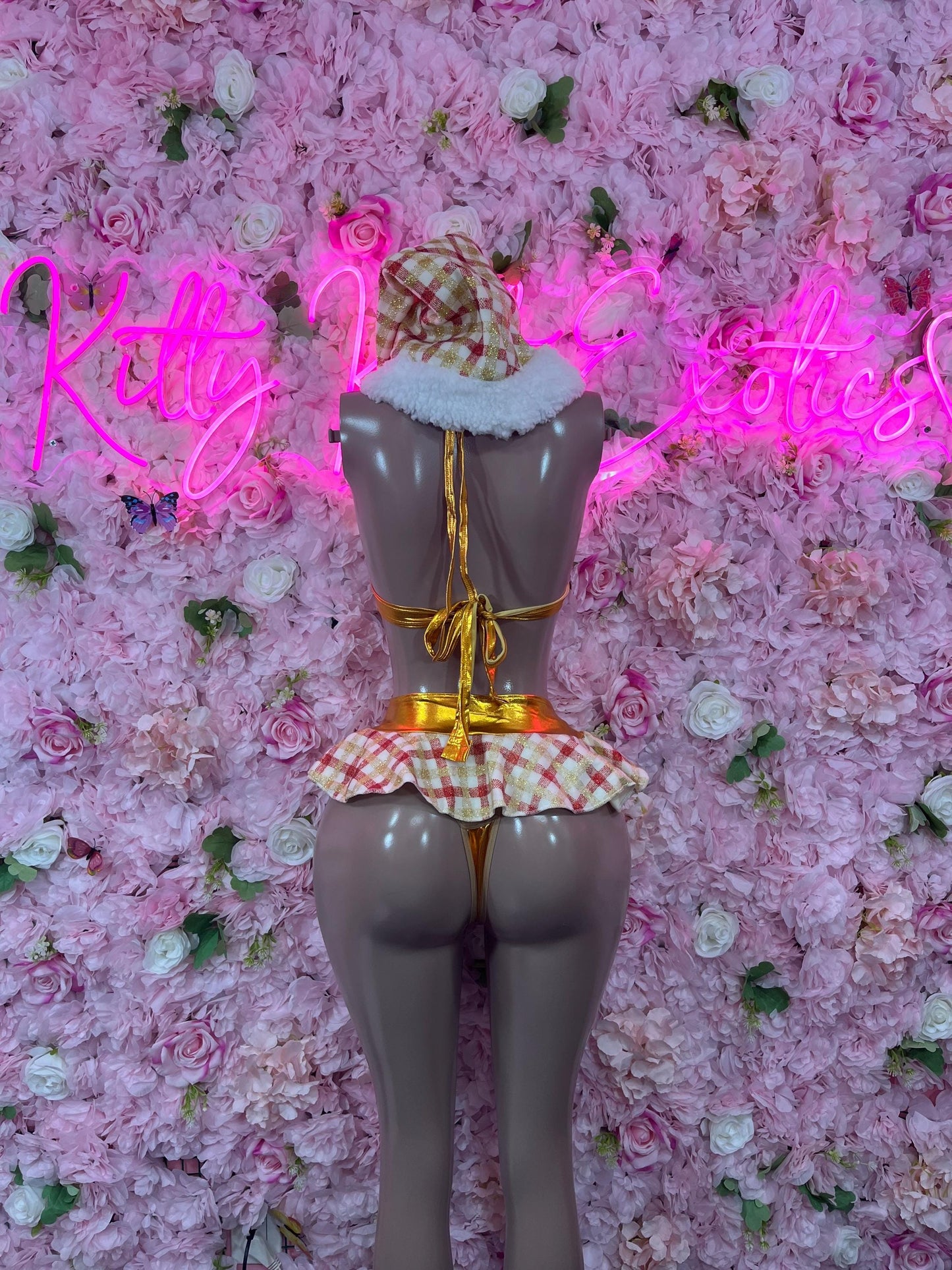 Sexy Santa Christmas Costume - Two Piece Holiday Outfit - Festive Womens Christmas Lingerie -Hat Included Christmas