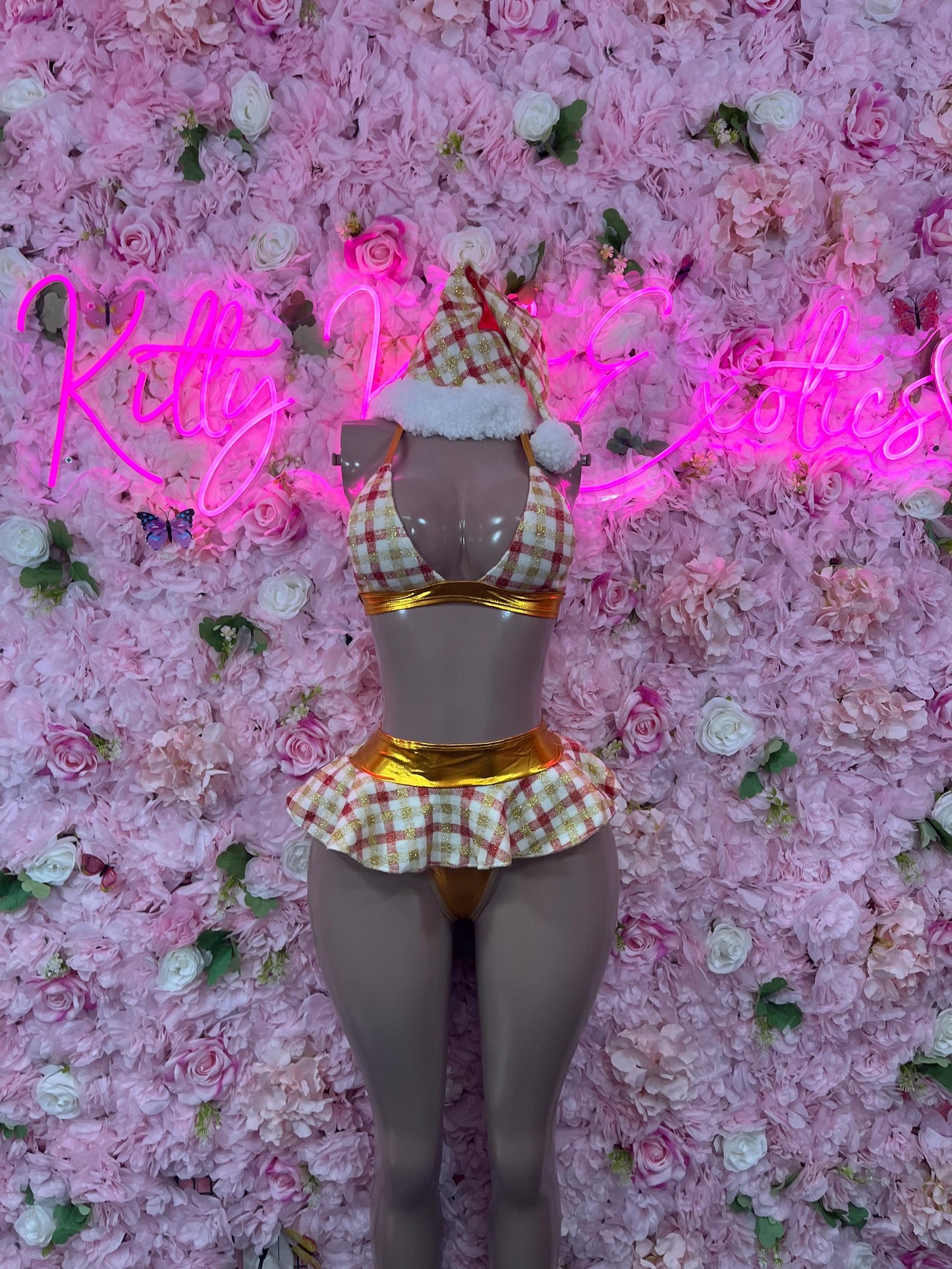 Sexy Santa Christmas Costume - Two Piece Holiday Outfit - Festive Womens Christmas Lingerie -Hat Included Christmas