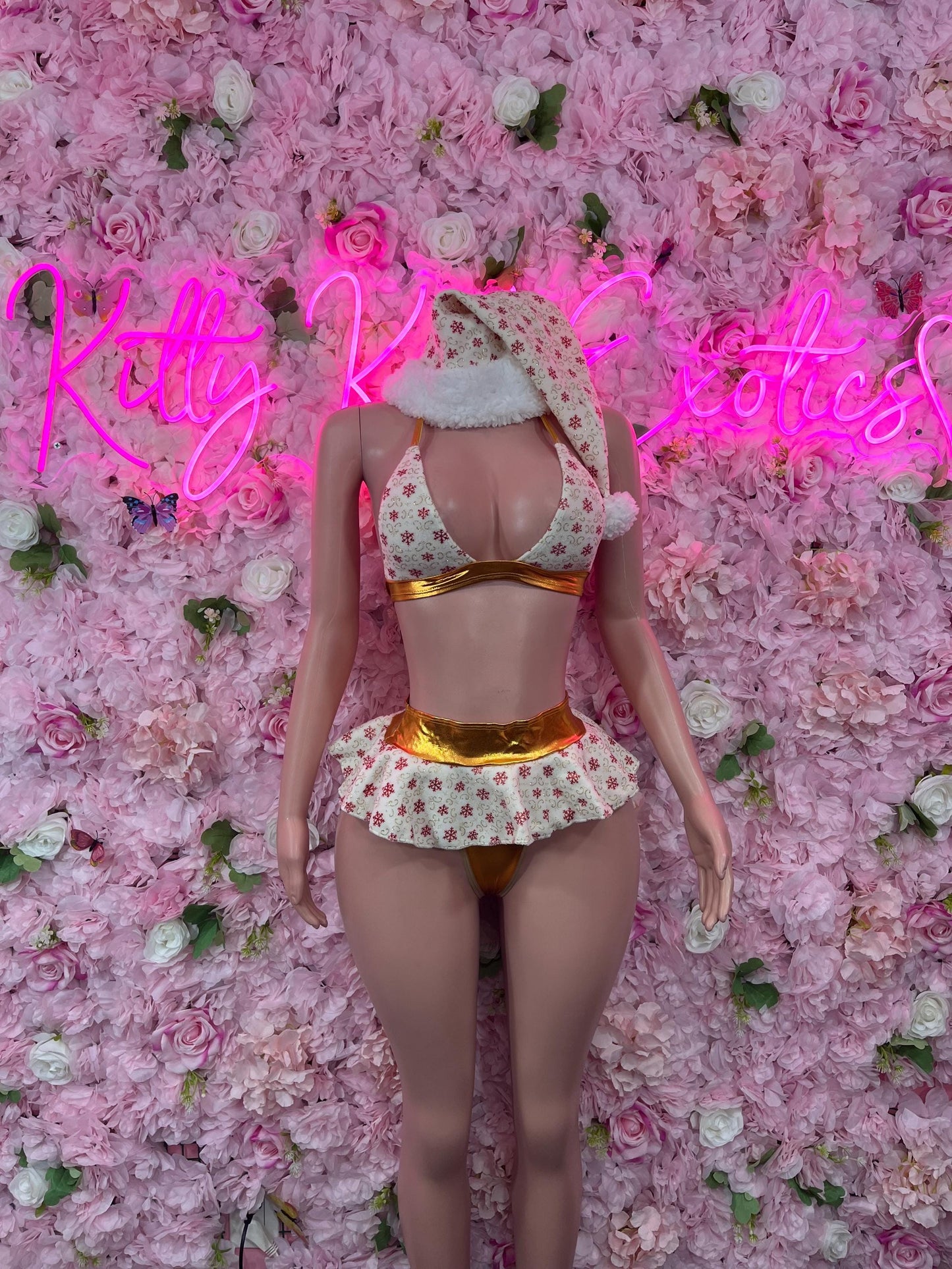 Naughty Santa Sexy Santa Christmas Costume - Two Piece Holiday Outfit - Festive Womens Christmas Lingerie -Hat Included Christmas