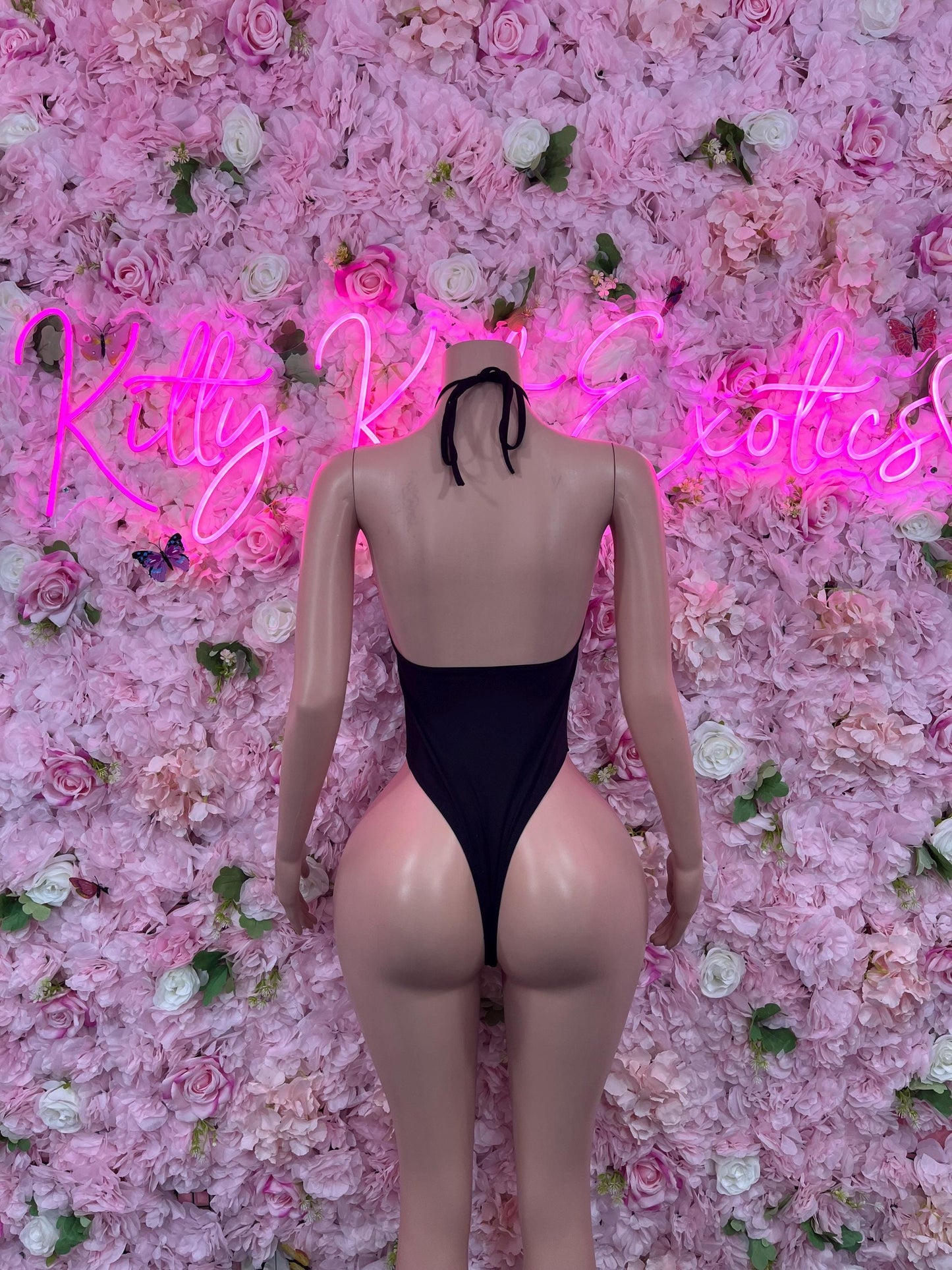 One-Piece Black Bodysuit  Ravewear Festival wear  for Parties, Night Out, or Special Occasions | Sexy and Eye-Catching Bottlegirl Fashion