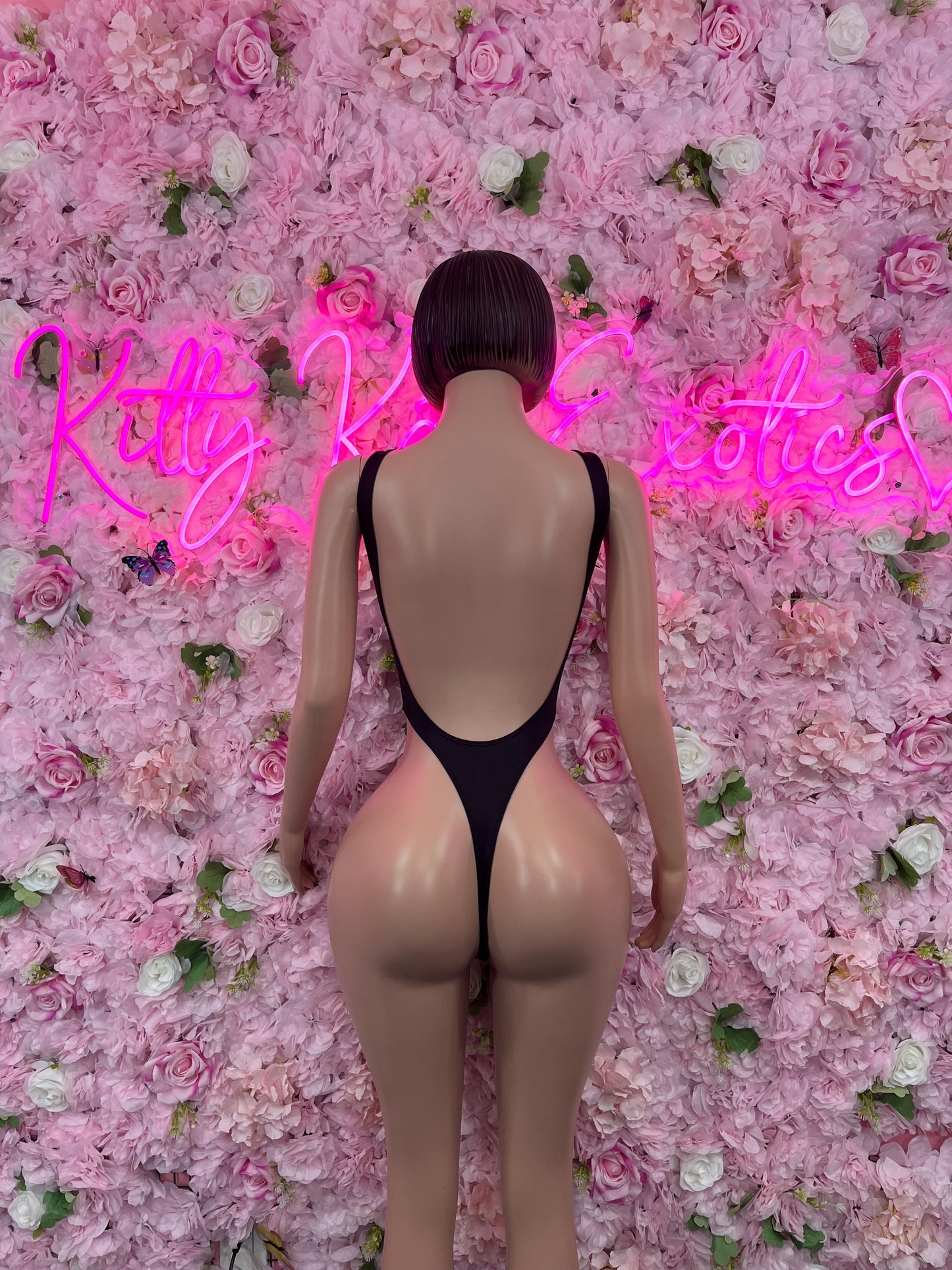 One-Piece Black Bodysuit  Ravewear Festival wear  for Parties, Night Out, or Special Occasions | Sexy and Eye-Catching Bottlegirl Fashion