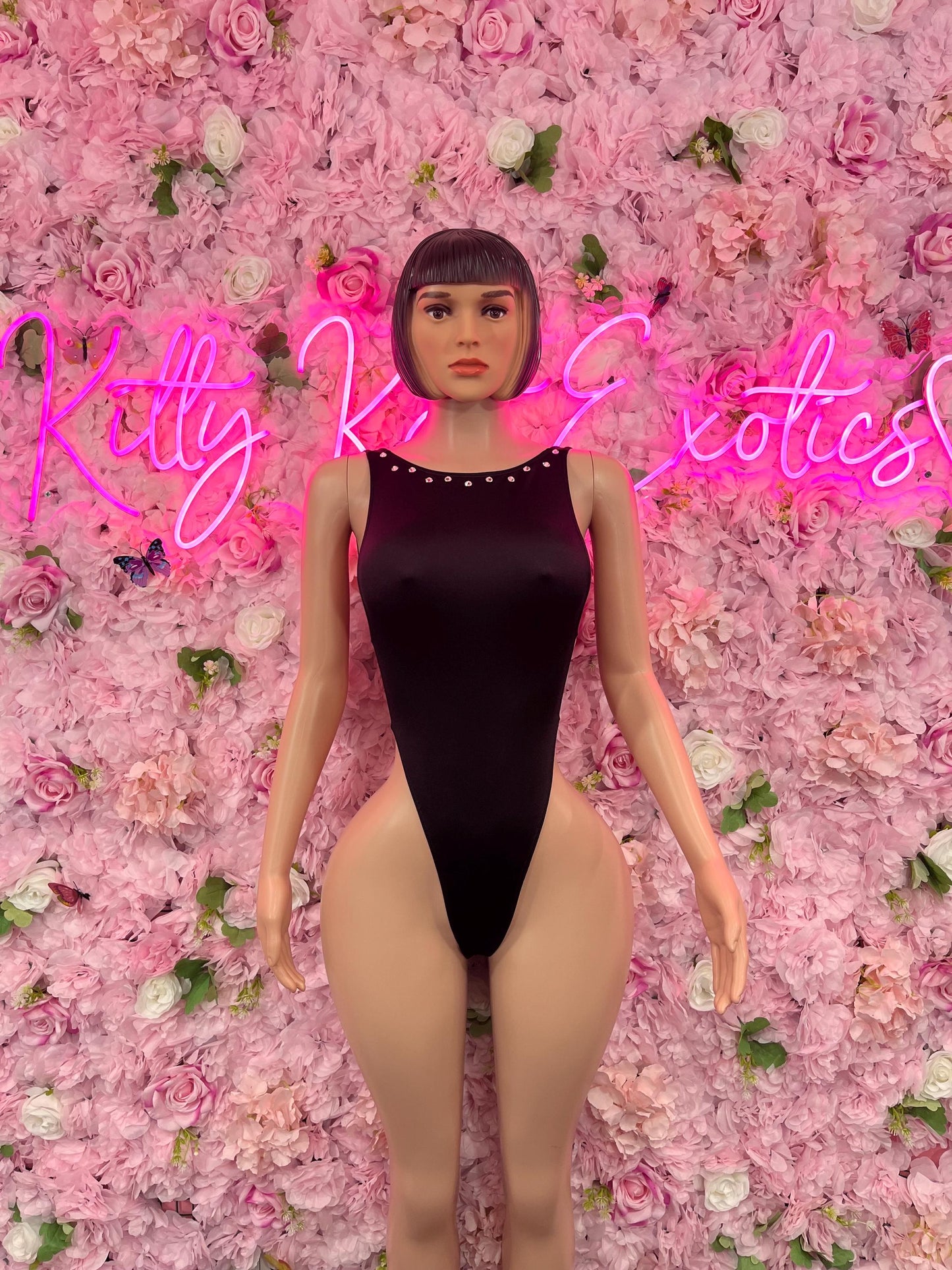 One-Piece Black Bodysuit  Ravewear Festival wear  for Parties, Night Out, or Special Occasions | Sexy and Eye-Catching Bottlegirl Fashion