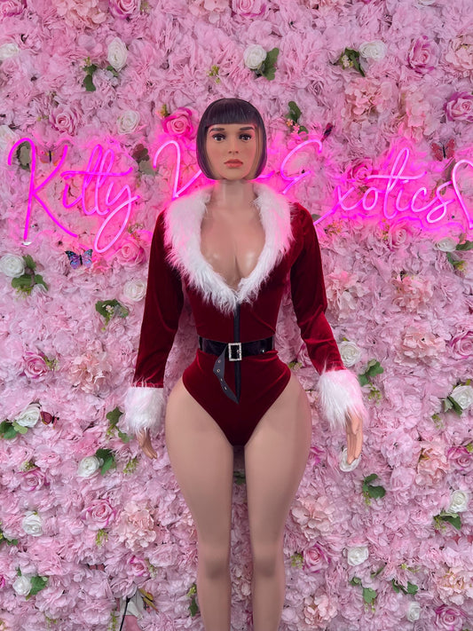 Naughty Santa Sexy Santa Christmas Costume - One Piece Holiday Outfit - Festive Womens Christmas Lingerie Christmas