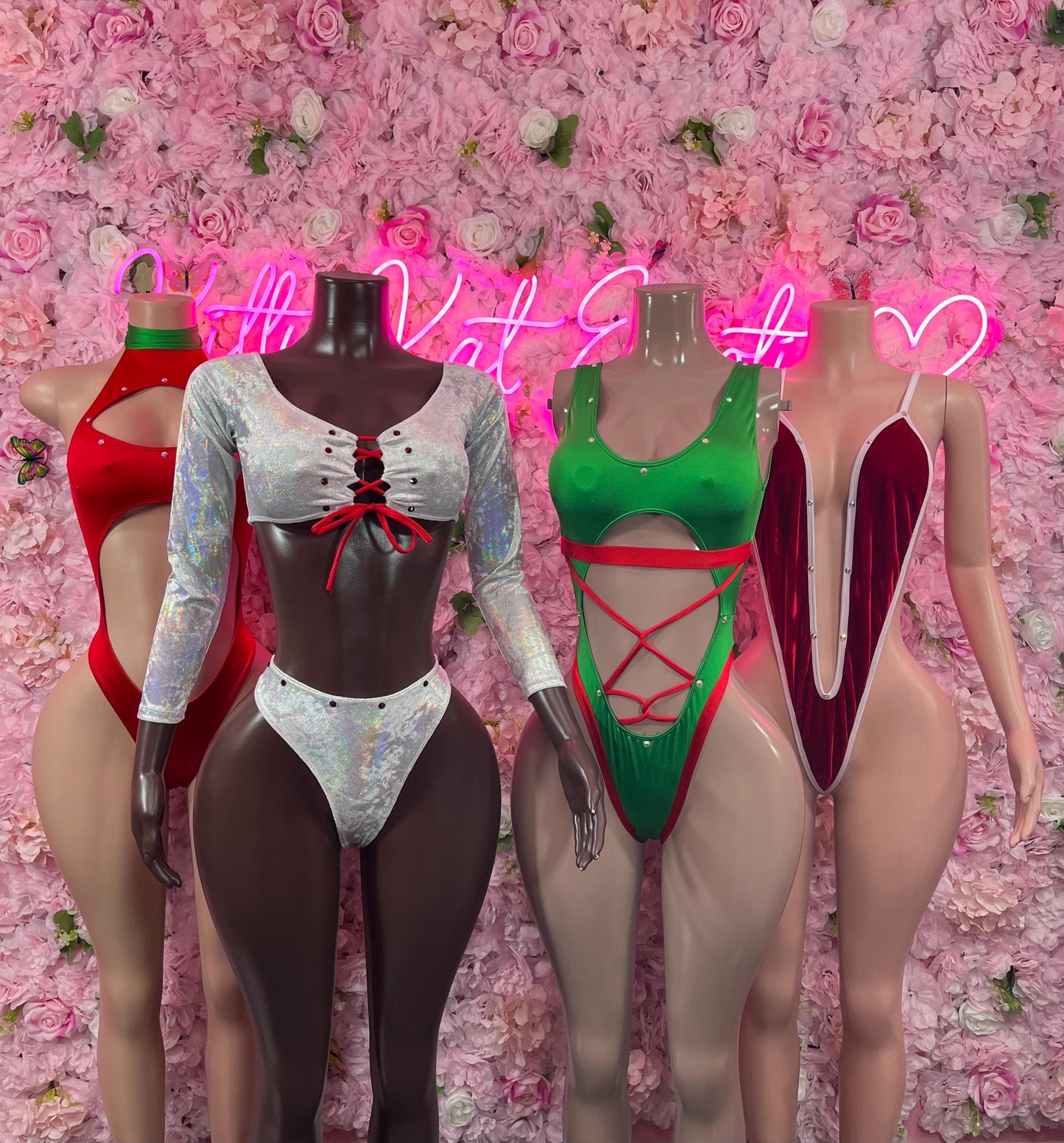 Naughty Santa Sexy Santa Christmas Costume - One Piece Holiday Outfit - Festive Womens Christmas Lingerie Christmas