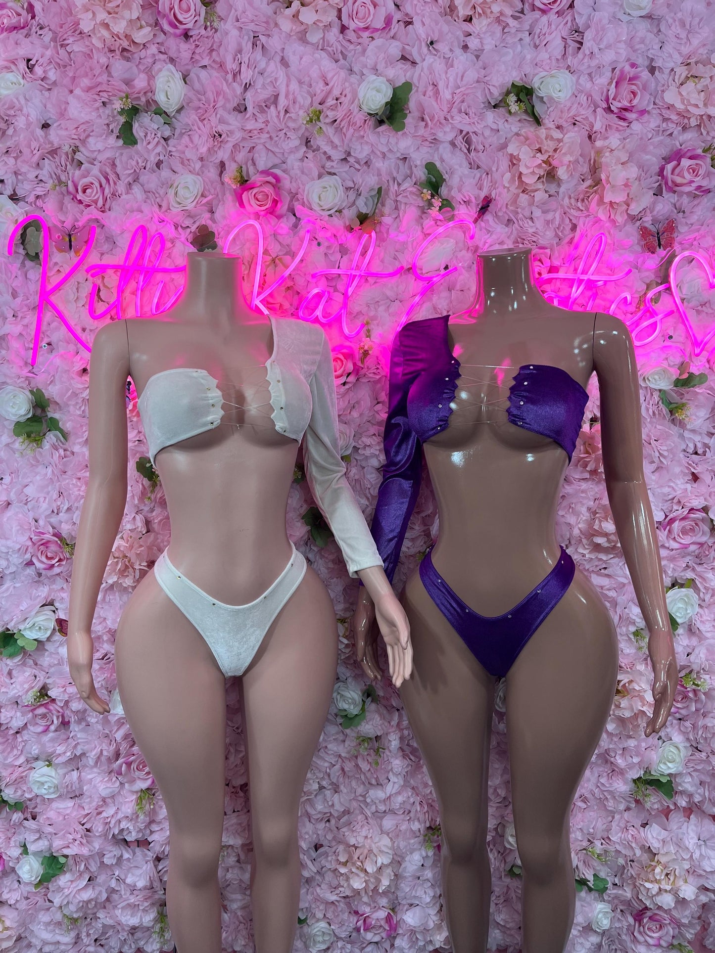 Two Piece Purple Exotic Dancewear Bottlegirl Fedtival wear Bartender Outfit