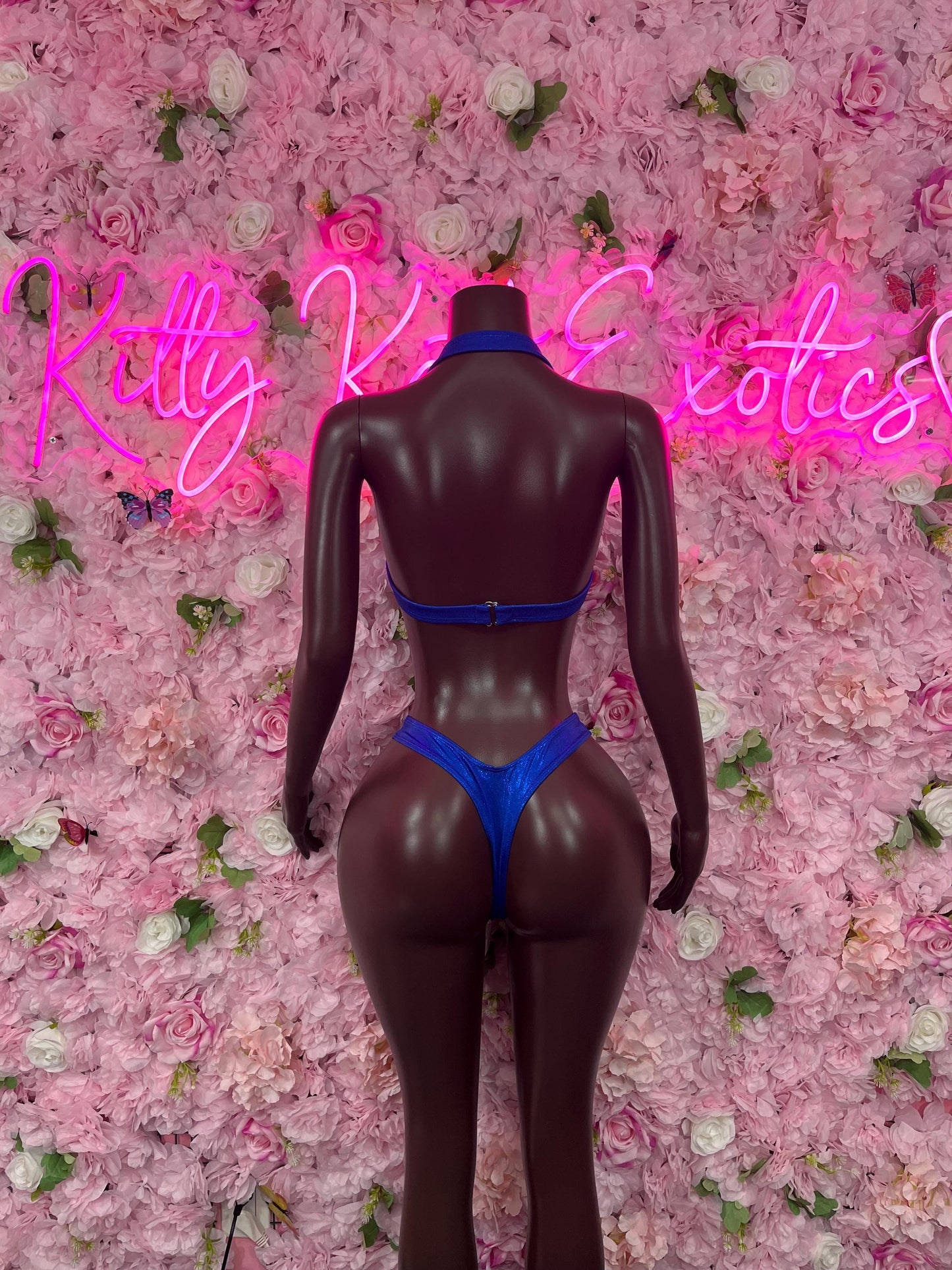 Naughty Santa Sexy Santa Christmas Costume - Two Piece Blue Holiday Outfit - Festive Womens Christmas Lingerie Christmas