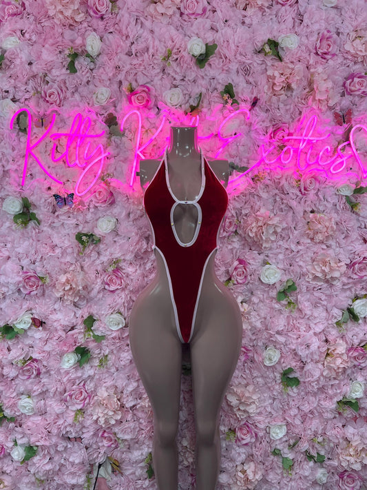 Naughty Santa Sexy Santa Christmas Costume - One Piece Red Holiday Outfit - Festive Womens Christmas Lingerie Christmas