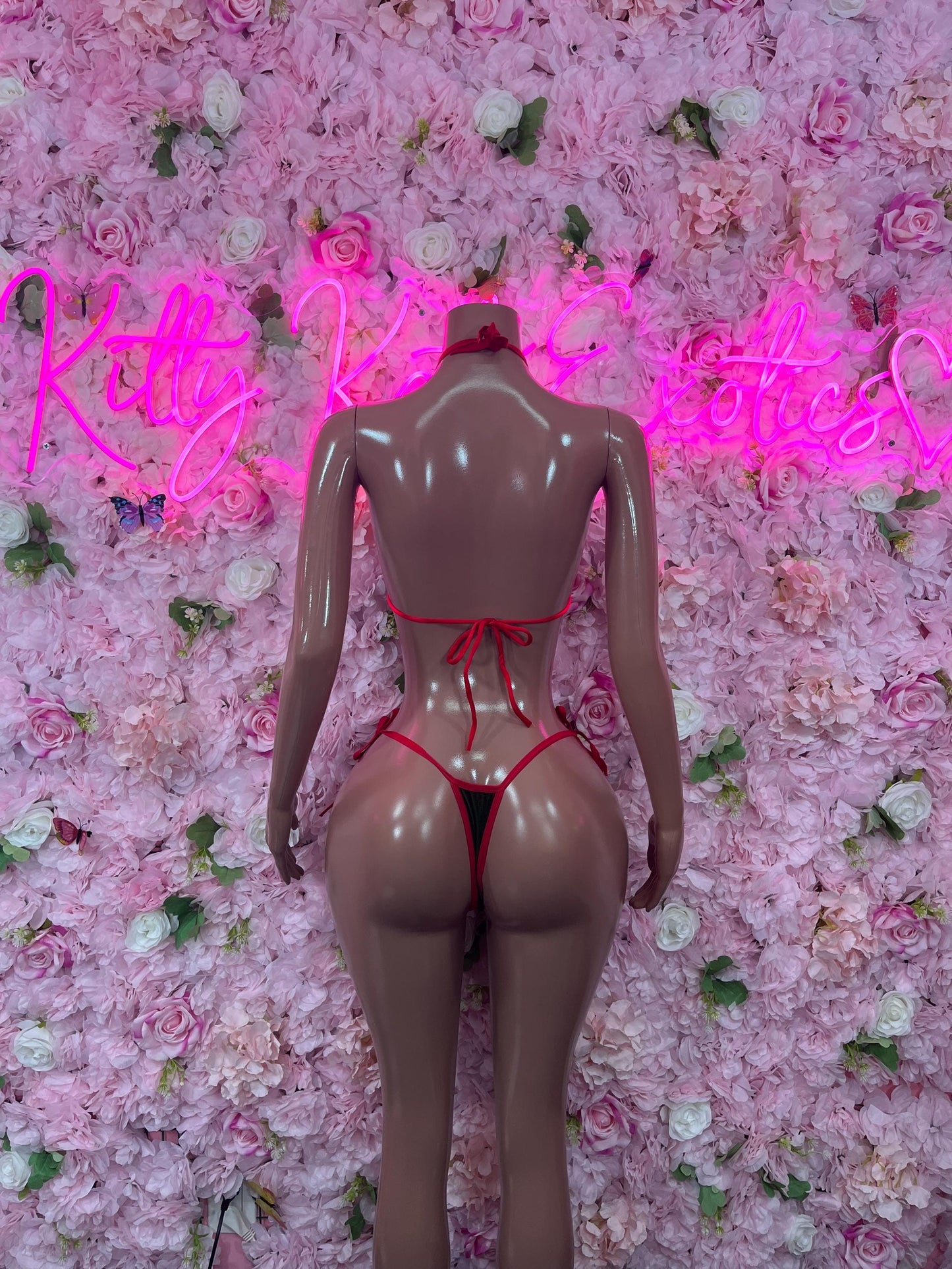 Naughty Santa Sexy Santa Christmas Costume - Two Piece Red Bikini Holiday Outfit - Festive Womens Christmas Lingerie Christmas