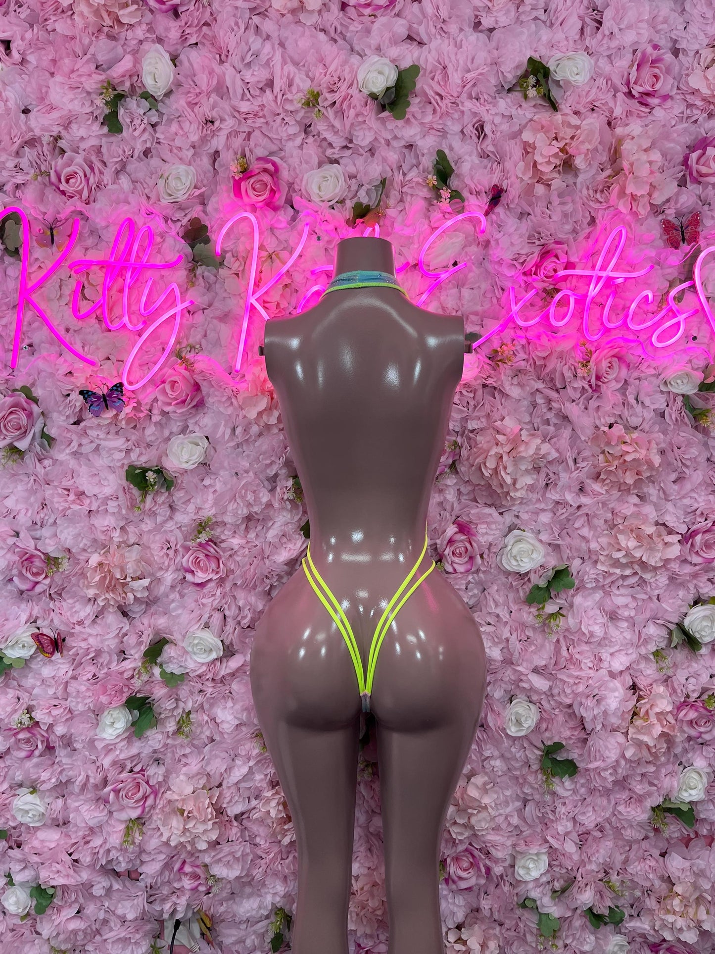 One Piece Rainbow Metallic Bikini Bottlegirl Set Dancewear Festival Wear