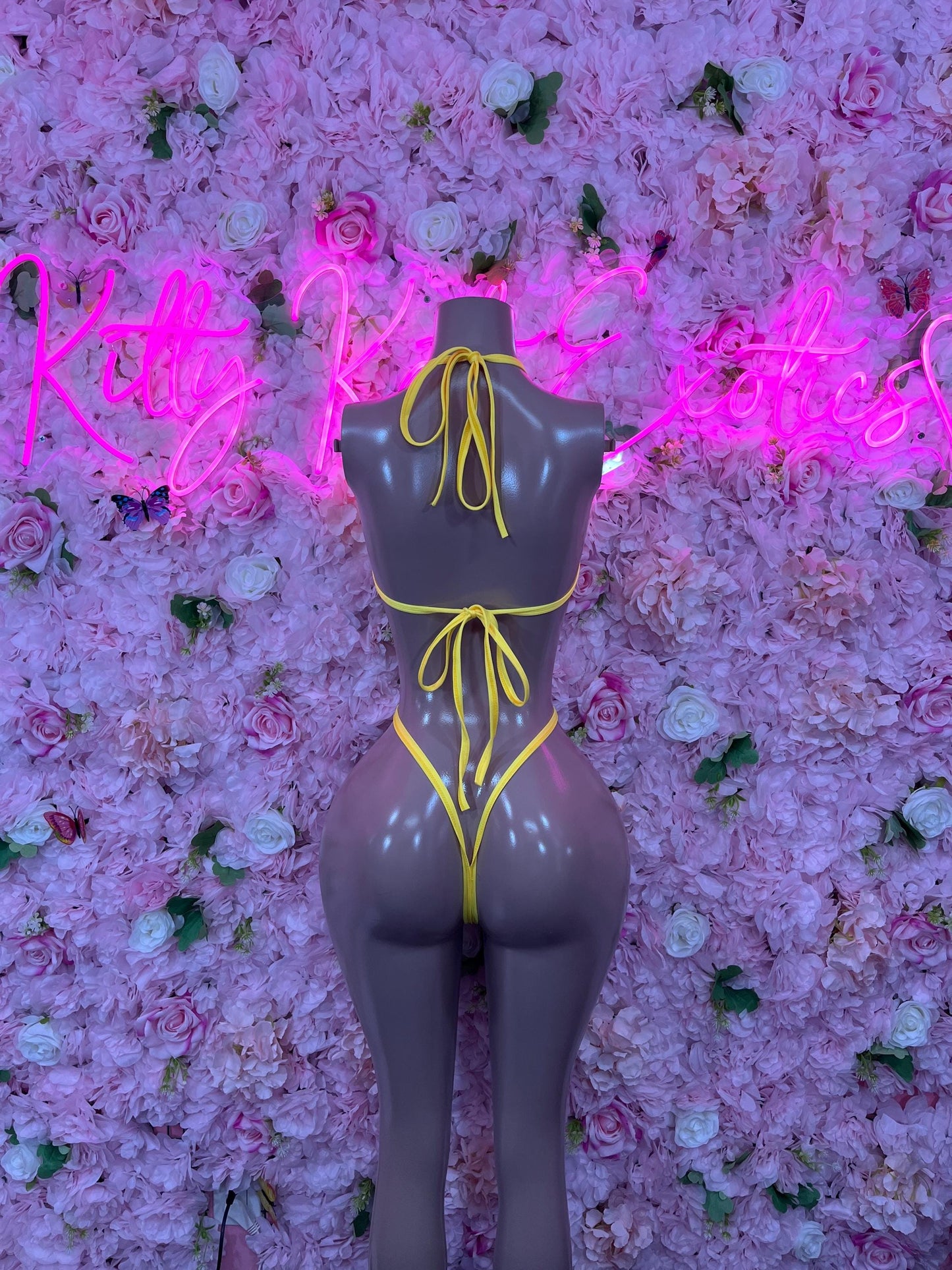 One Piece Gold Metallic Bikini Bottlegirl Set Dancewear Festival Wear