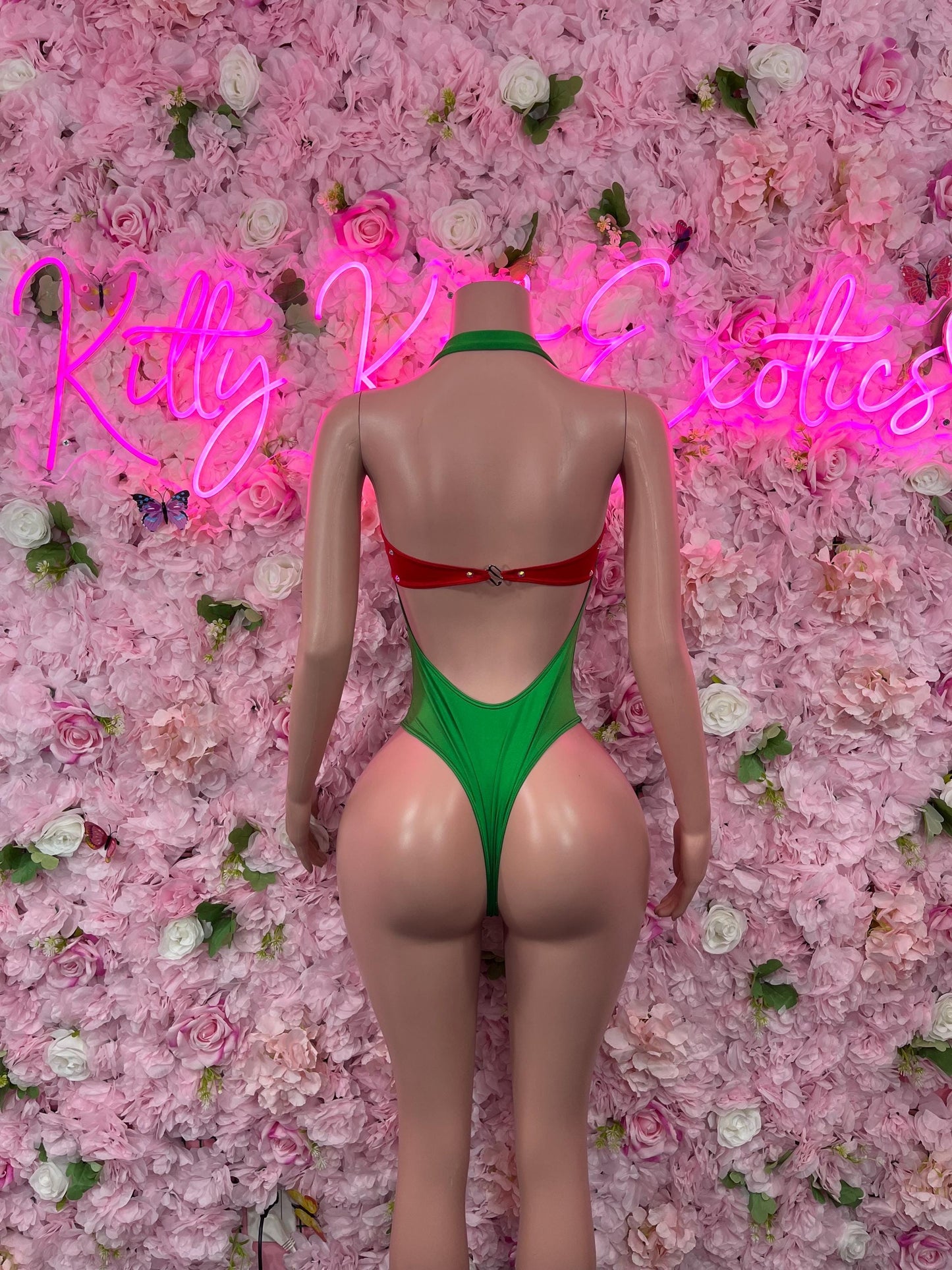 Sexy Santa Christmas Costume - One Piece  Holiday Outfit - Festive Womens Christmas Lingerie Christmas