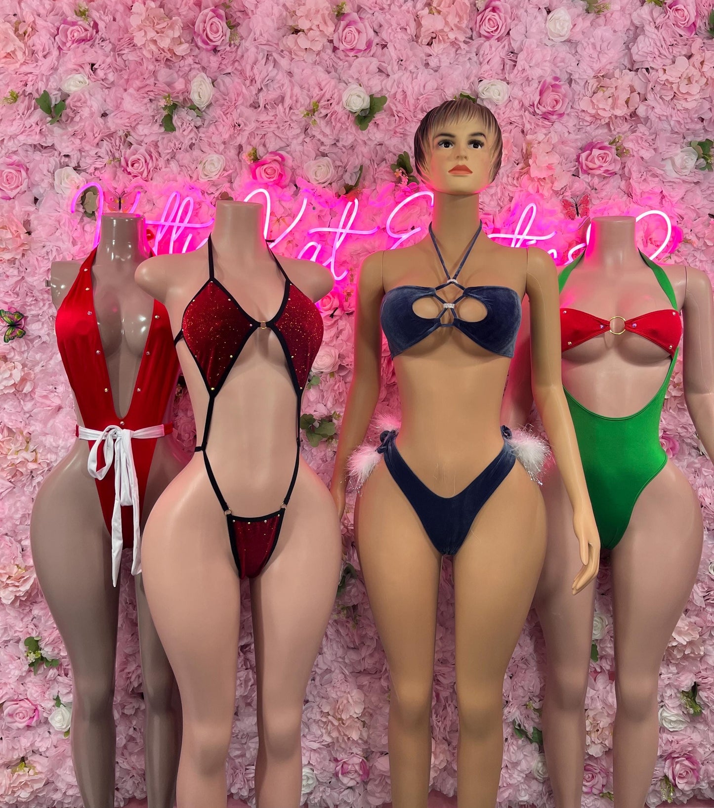 Sexy Santa Christmas Costume - One Piece  Holiday Outfit - Festive Womens Christmas Lingerie Christmas