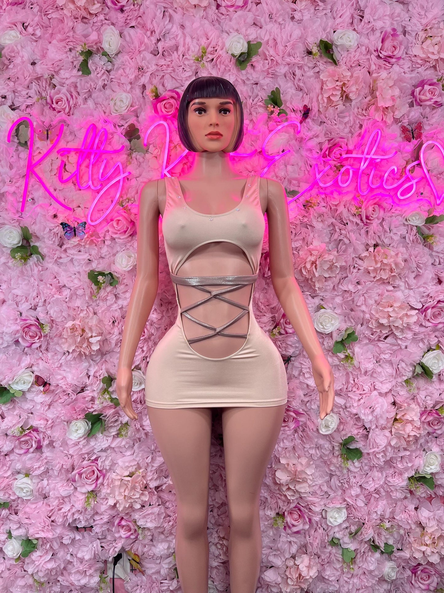 New YearsDress Nude  Soft and Elegant Party, Evening, or Casual Wear | Luxurious Women's Fashion Womens Clothing