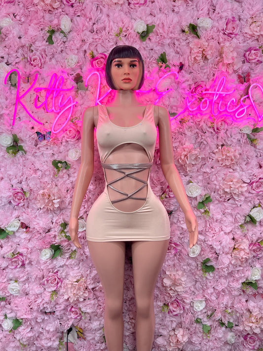 New YearsDress Nude  Soft and Elegant Party, Evening, or Casual Wear | Luxurious Women's Fashion Womens Clothing