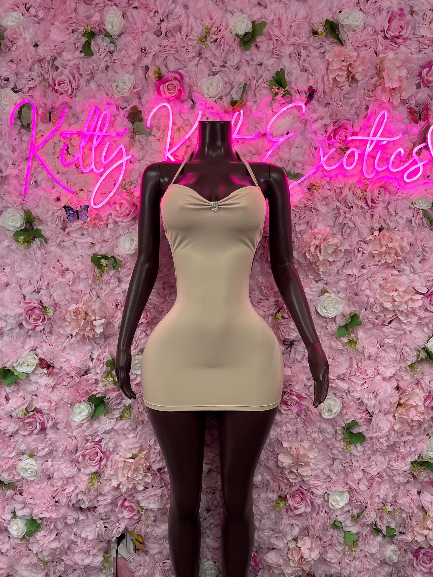 New Years Eve Dress Nude  Soft and Elegant Party, Evening, or Casual Wear | Luxurious Women's Fashion Womens Clothing