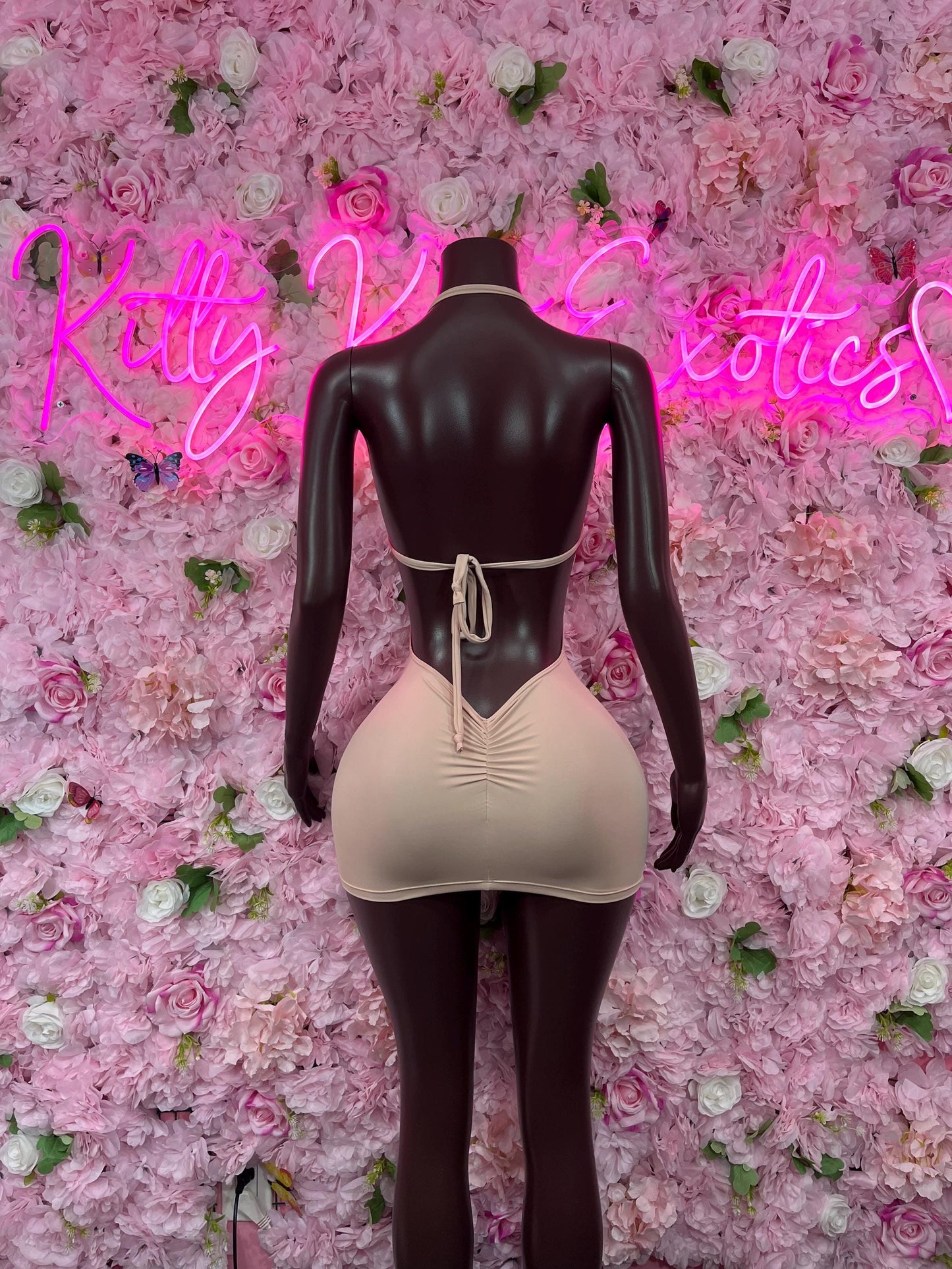 New Years Eve Dress Nude  Soft and Elegant Party, Evening, or Casual Wear | Luxurious Women's Fashion Womens Clothing