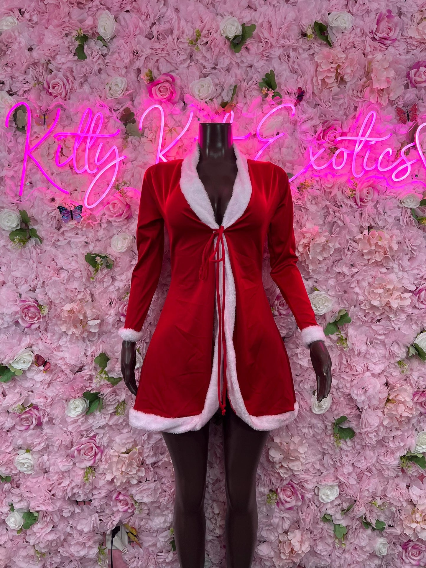 Sexy Santa Christmas Holiday Robe for Women  Festive Lingerie & Holiday Costume Christmas