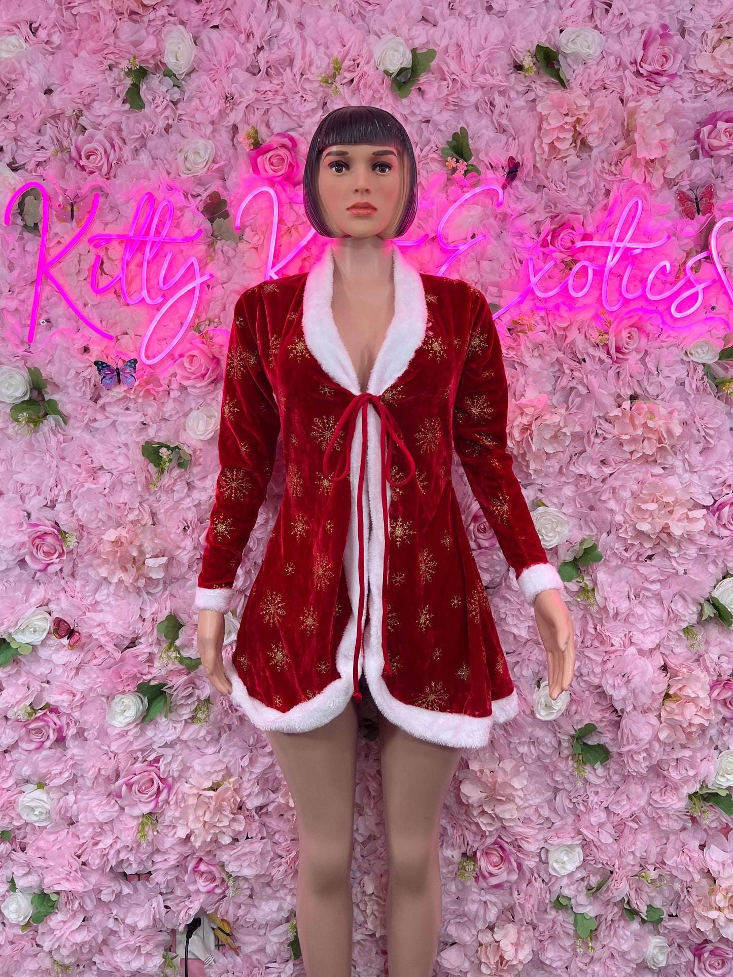 Sexy Santa Christmas Holiday Robe for Women  Festive Lingerie & Holiday Costume Christmas