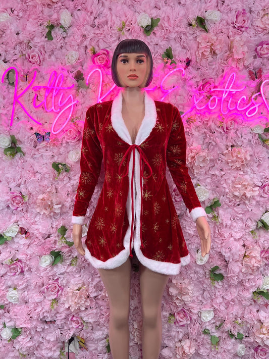 Sexy Santa Christmas Holiday Robe for Women  Festive Lingerie & Holiday Costume Christmas