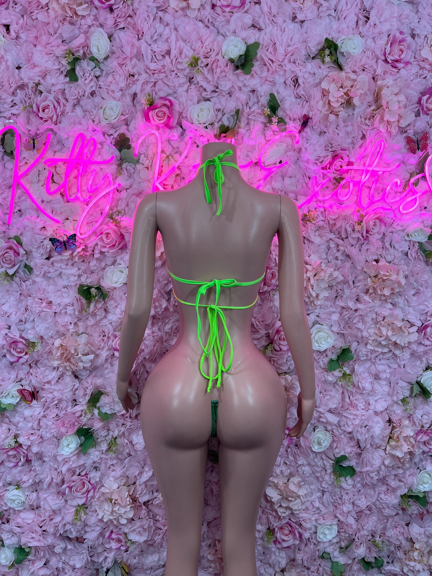 Two Piece Green Snake Print Bikini Bottlegirl Set Dancewear Festival Wear