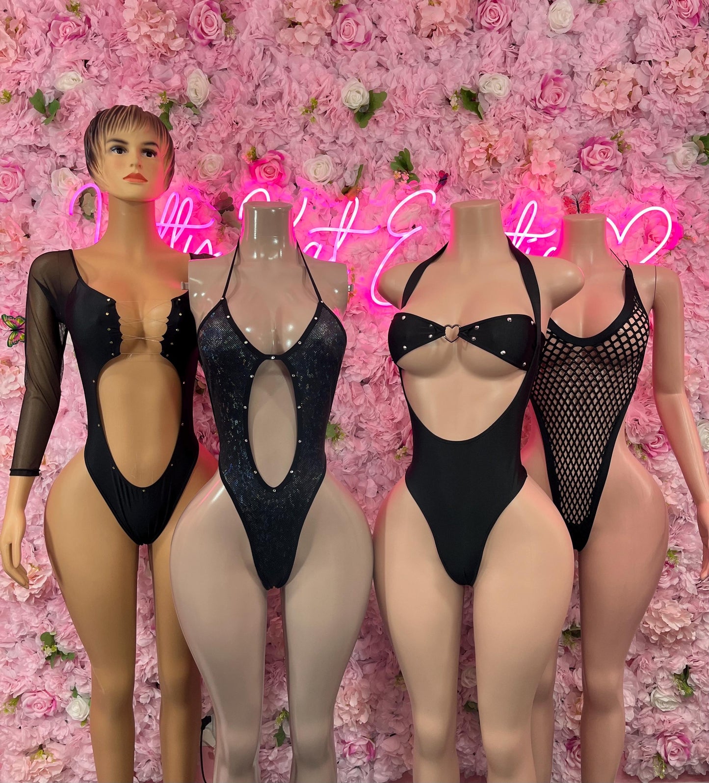 Exotic DancewearOne-Piece Black Bodysuit  Stunning  Outfit for Parties, Night Out, or Special Occasions | Fashion Bottlegirl Bartende