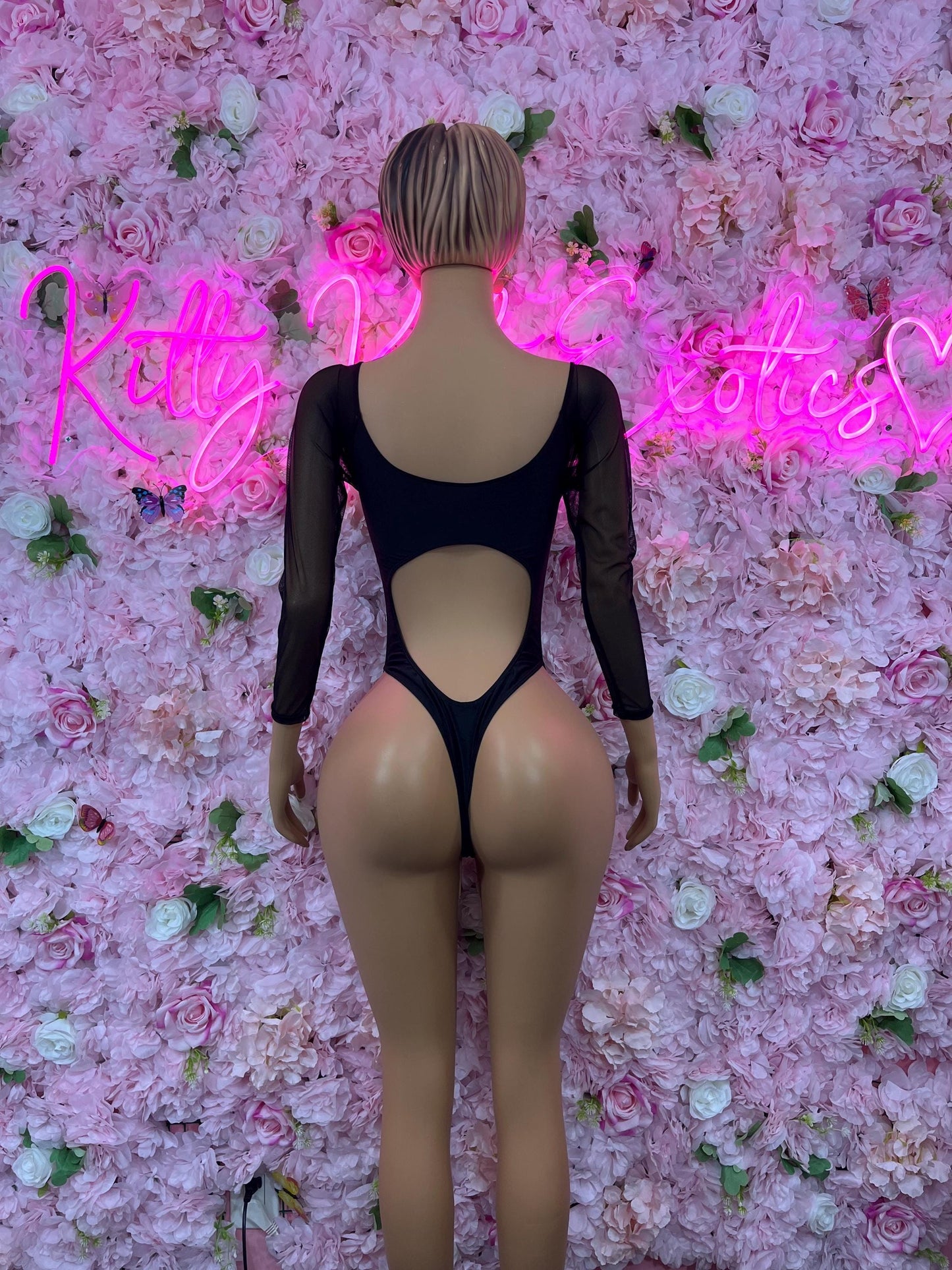 Exotic DancewearOne-Piece Black Bodysuit  Stunning  Outfit for Parties, Night Out, or Special Occasions | Fashion Bottlegirl Bartende