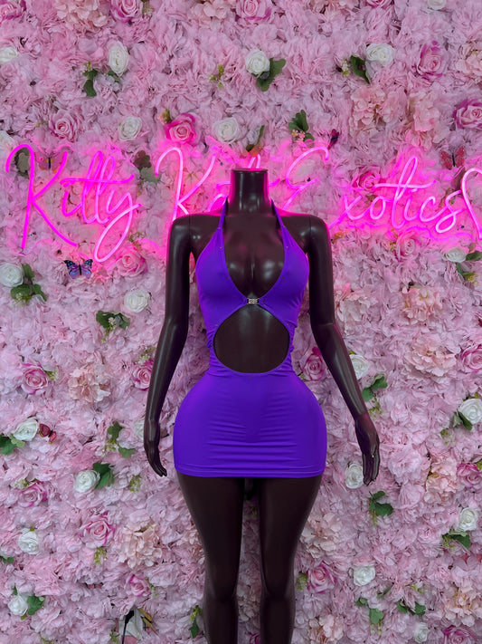 New YearsPurple Dress - Exotic Dancewear  Elegant and Sexy Evening Dress for Performers, Events, or Special Occasions Womens Clothing