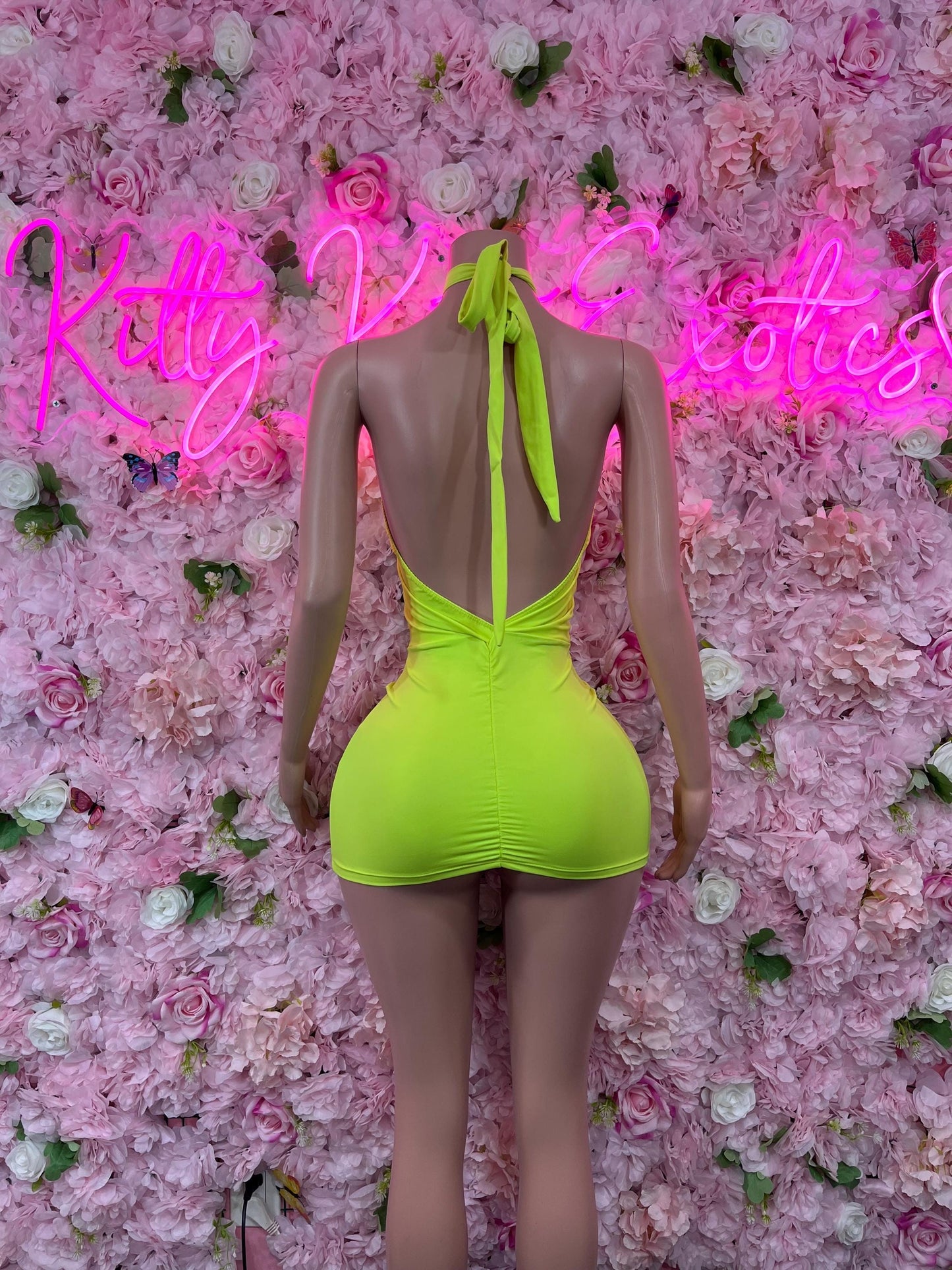 Neon Dress  - Exotic Dancewear  Elegant and Sexy Evening Dress for Performers, Events, or Special Occasions