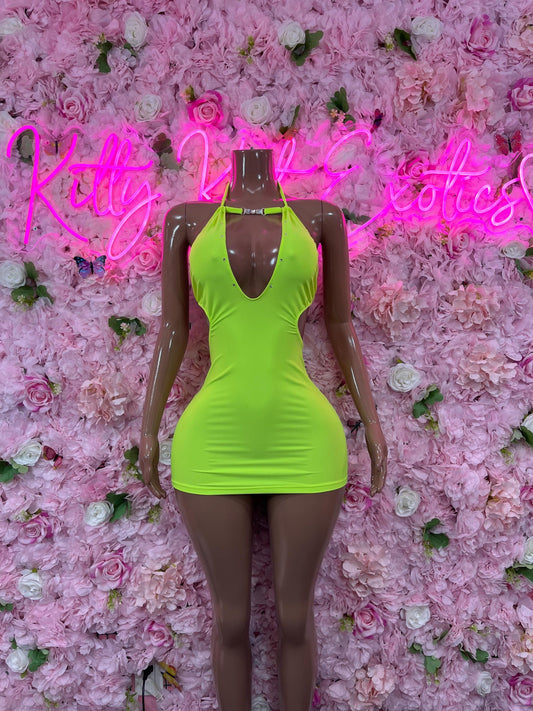 New YearsNeon Dress  - Exotic Dancewear  Elegant and Sexy Evening Dress for Performers, Events, or Special Occasions Womens Clothing