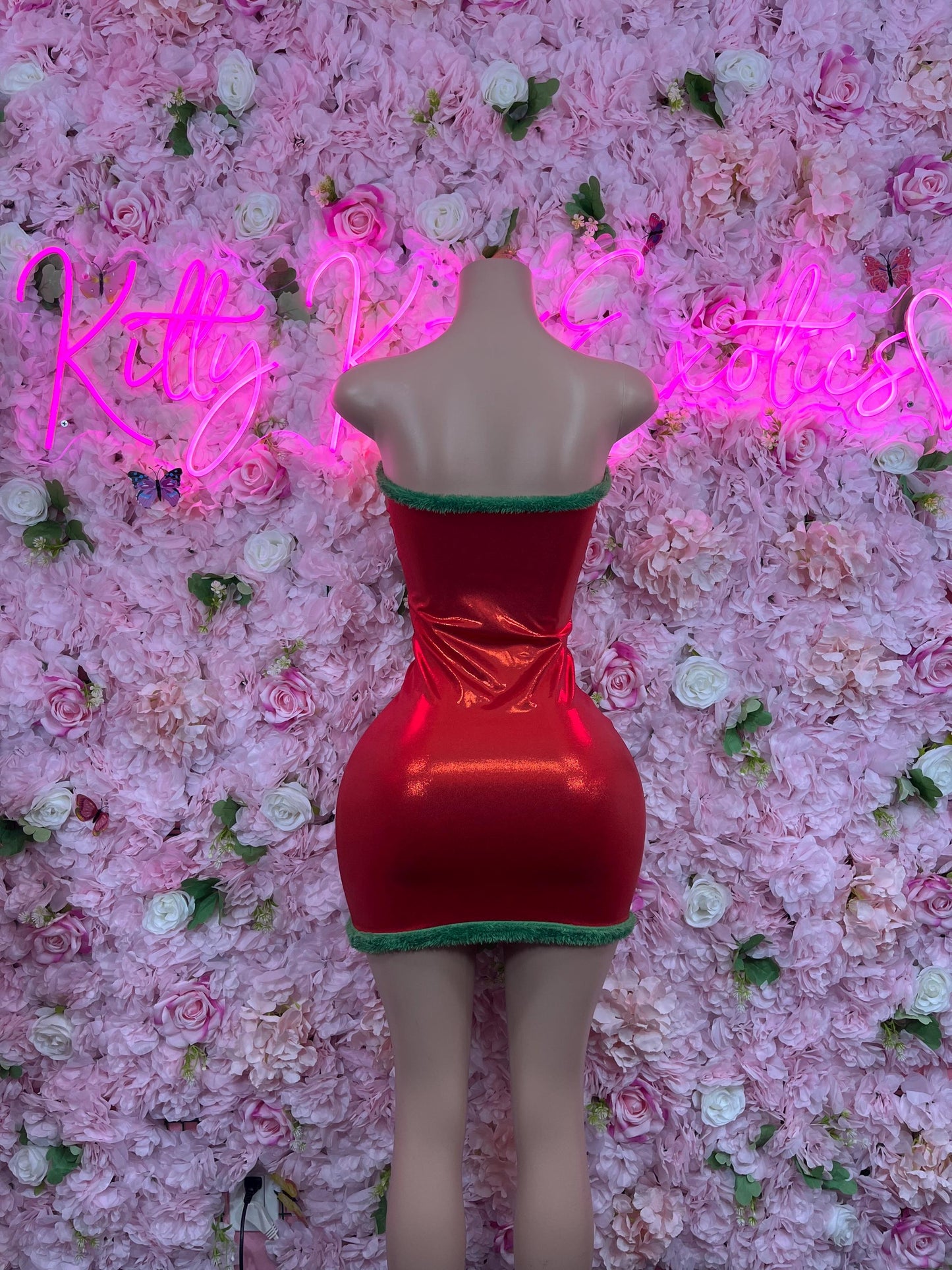 Sexy Santa Christmas Costume - Grinch Dress  Holiday Outfit - Festive Womens Christmas Lingerie Christmas