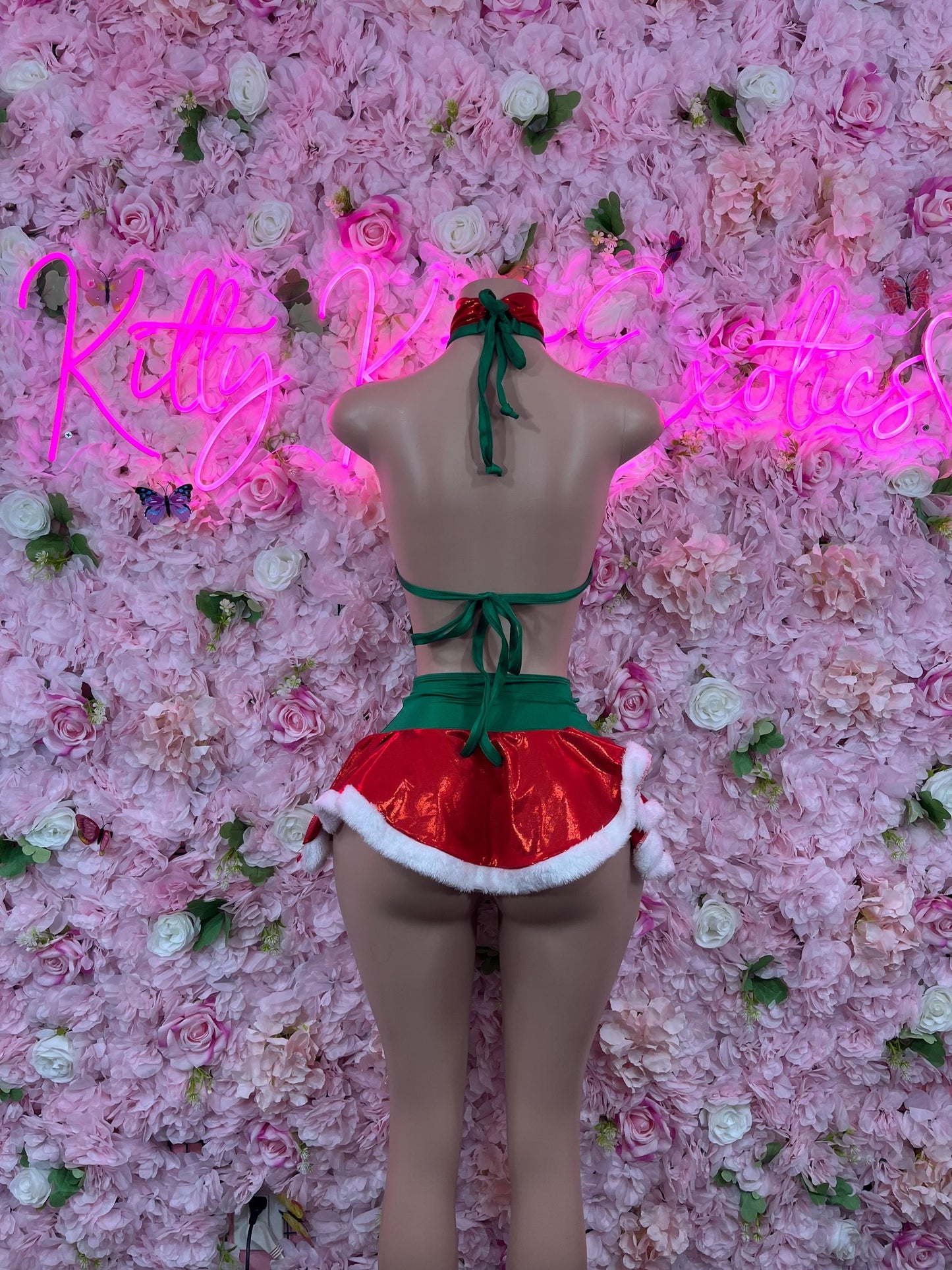 Sexy Santa Christmas Costume - Skirt Set  Holiday Outfit - Festive Womens Christmas Lingerie