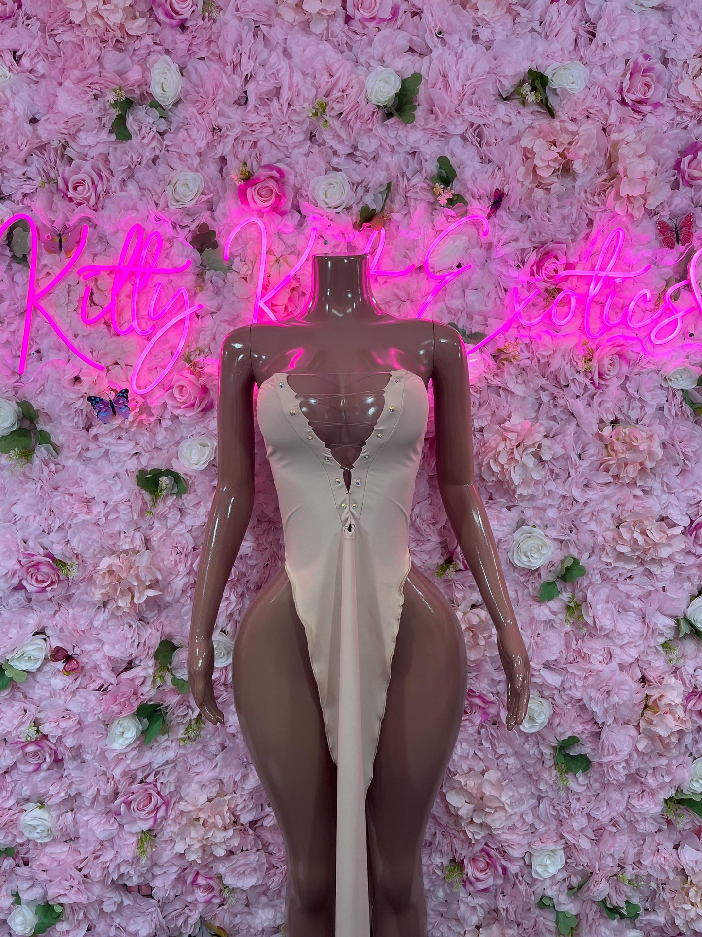 Gown Nude  Soft and Elegant Party, Evening, or Casual Wear | Luxurious Women's Fashion