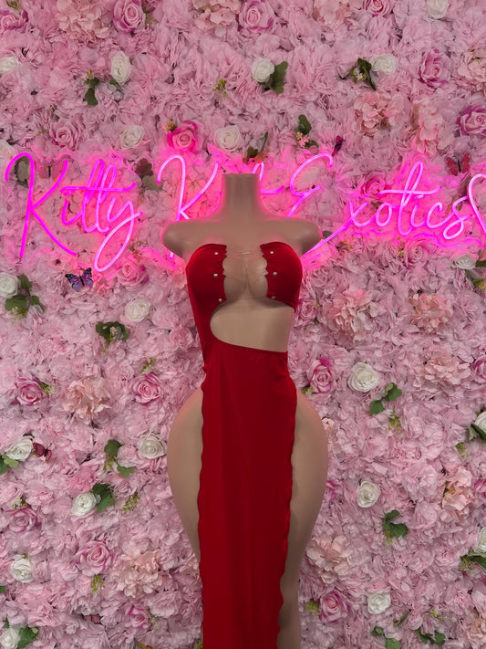 Gown Red  Soft and Elegant Party, Evening, or Casual Wear | Luxurious Women's Fashion