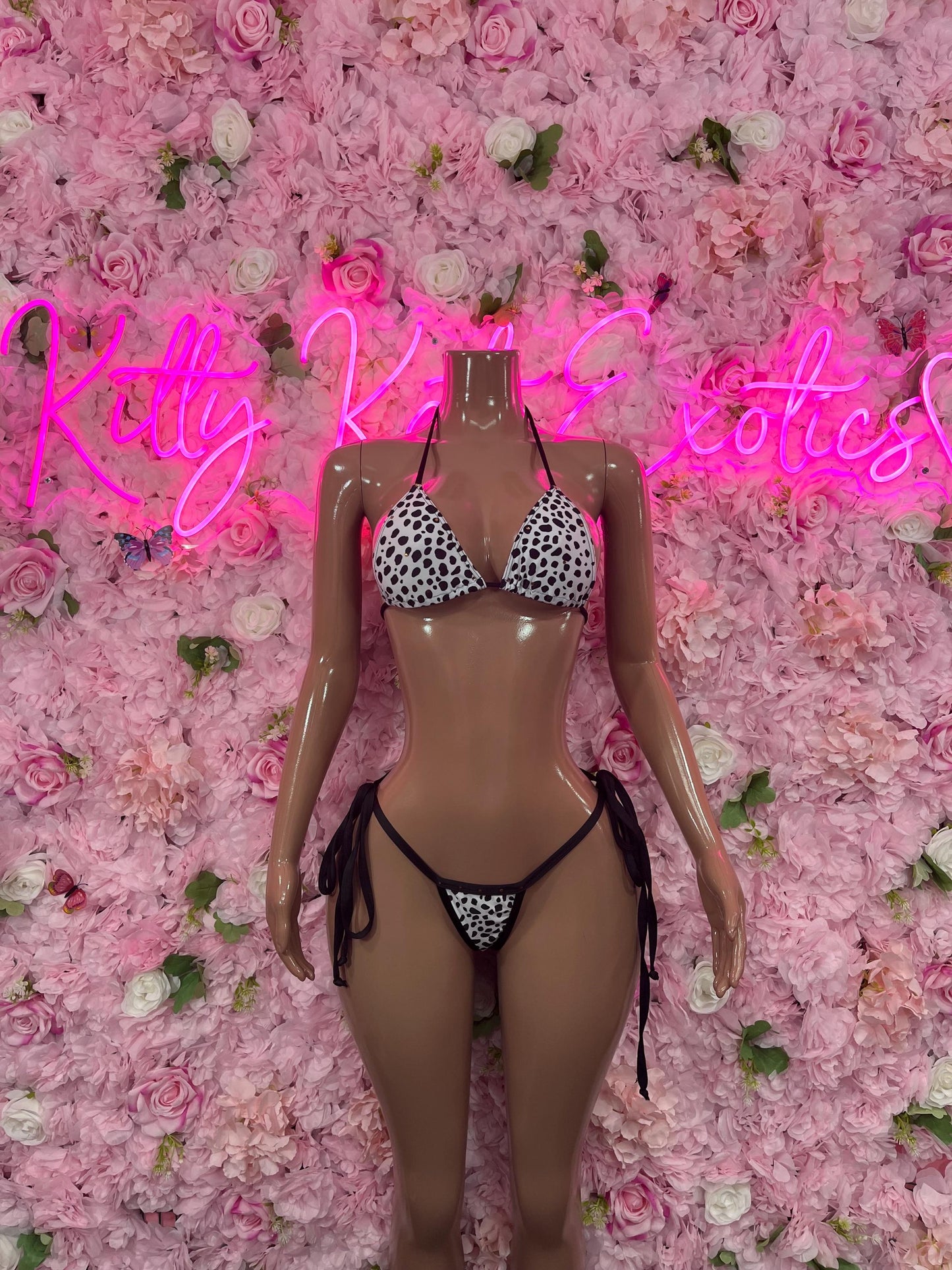 Two Piece Polka Dot  Bikini Bottlegirl Bartender Outfit Festivalwear