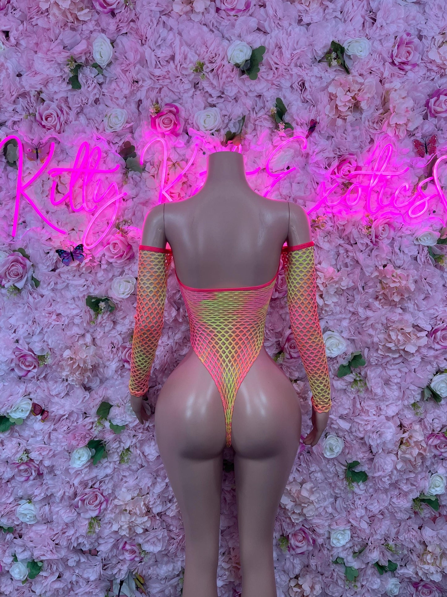Ravewear One-Piece Multicolor Fishnet Bodysuit  Dancewear Festival Wear Ravewear Festive