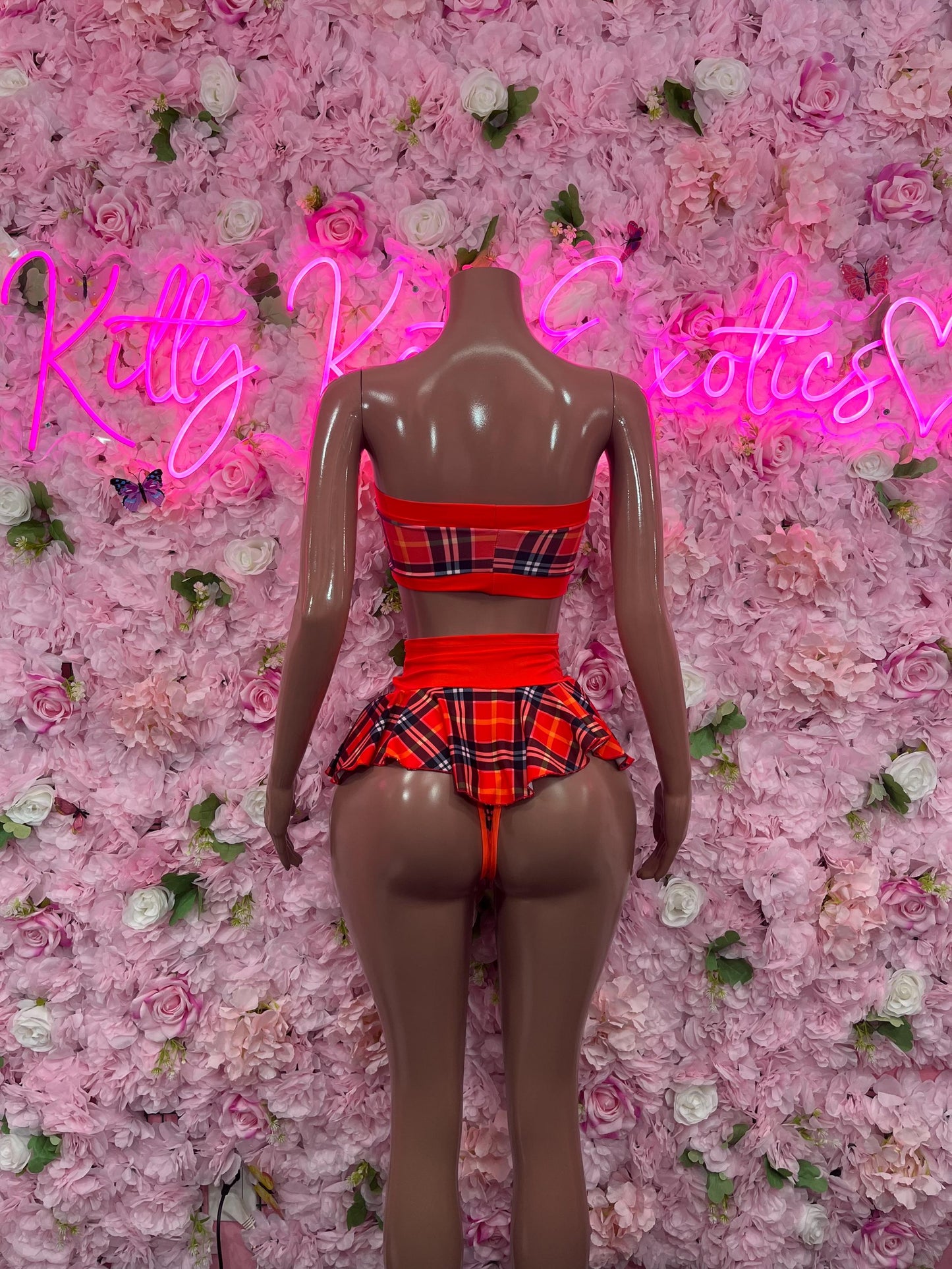 Two-Piece School Girl Costume Set | Ravewear, Festival Outfit, Exotic Dancewear, Roleplay Skirt Set