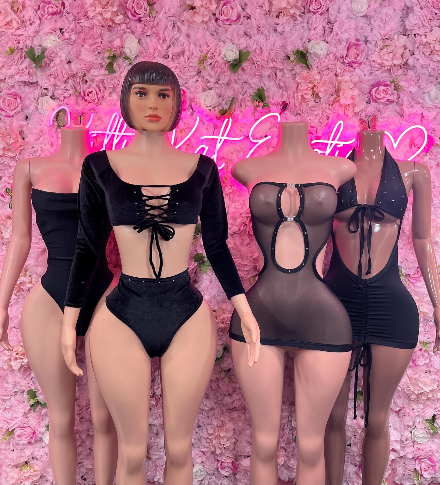 Two-Piece Black Bodysuit  Exotic Dancewear for Performers, Raves, or Night Out | Bottle girl Outfits