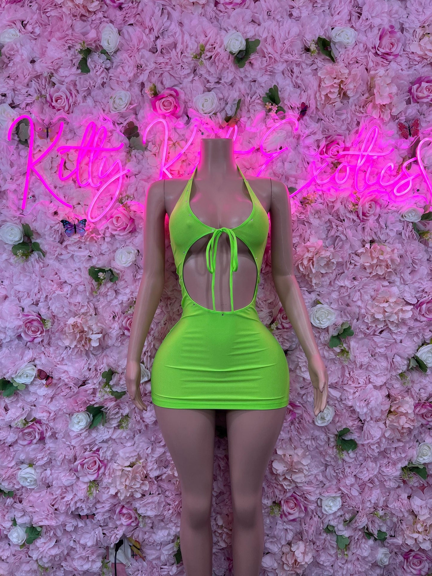 Dress Neon Green  Exotic Dancewear for Performers, Raves, or Night Out | Bottle girl Outfits Womens Clothing