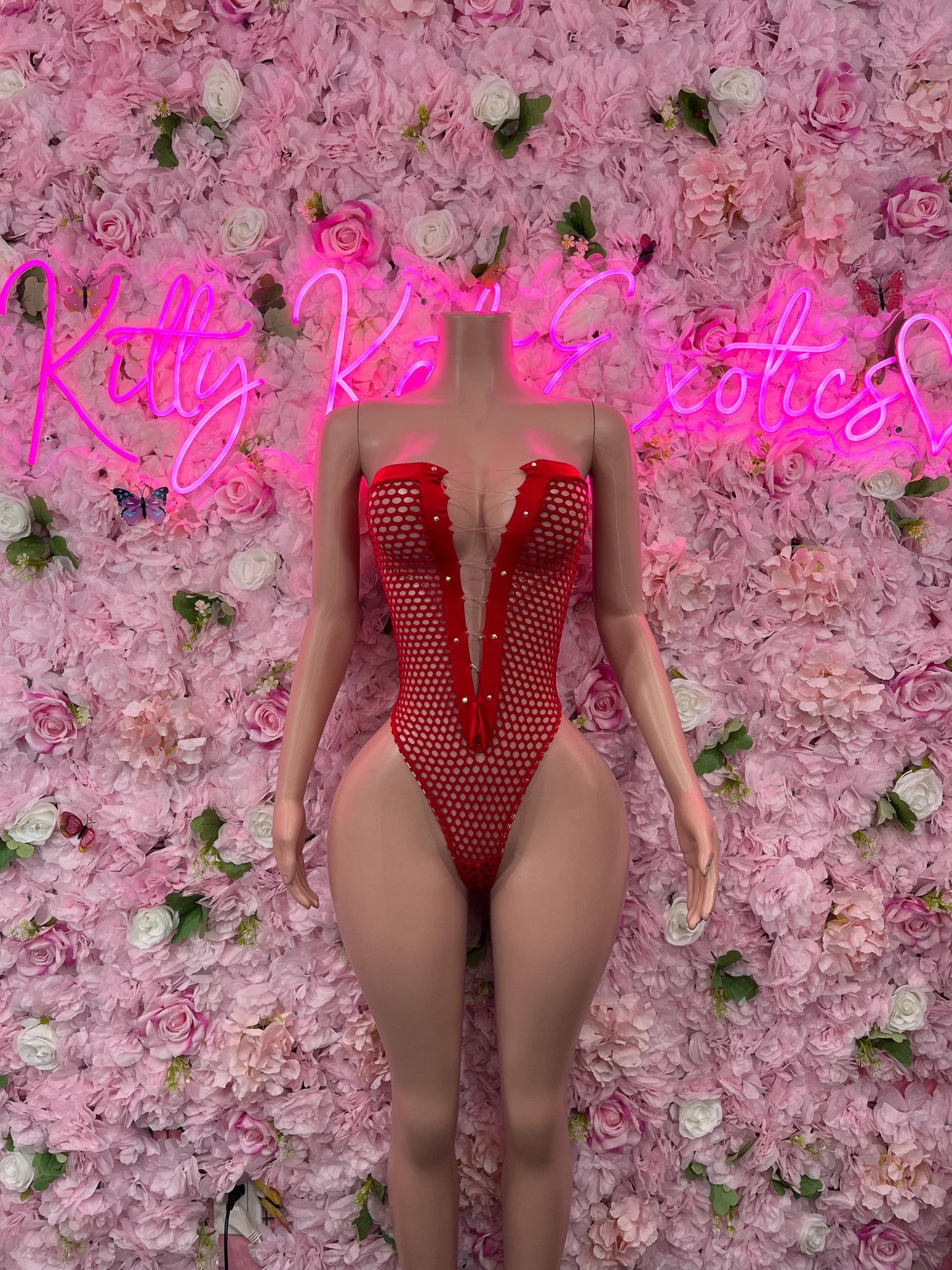 Bottlegirl One-Piece Red  Bodysuit  Exotic Dancewear for Performers, Raves, or Night Out | Bottle girl Outfits