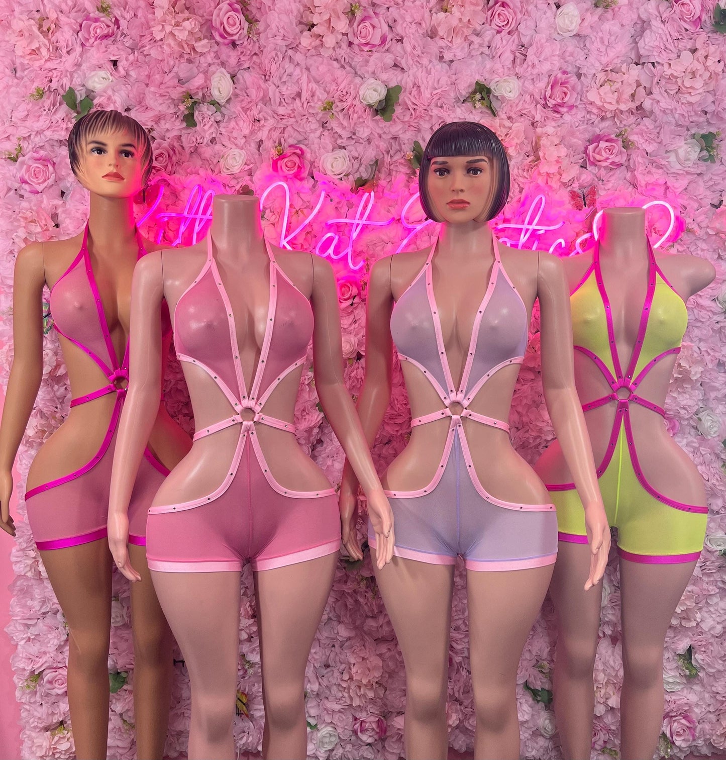 Exotic DancewearOne Piece Mesh Pink   Sexy Dancewear & Ravewear for Festivals, Clubbing, and Party Outfits | Bold EDM FashionOne Piece Neon