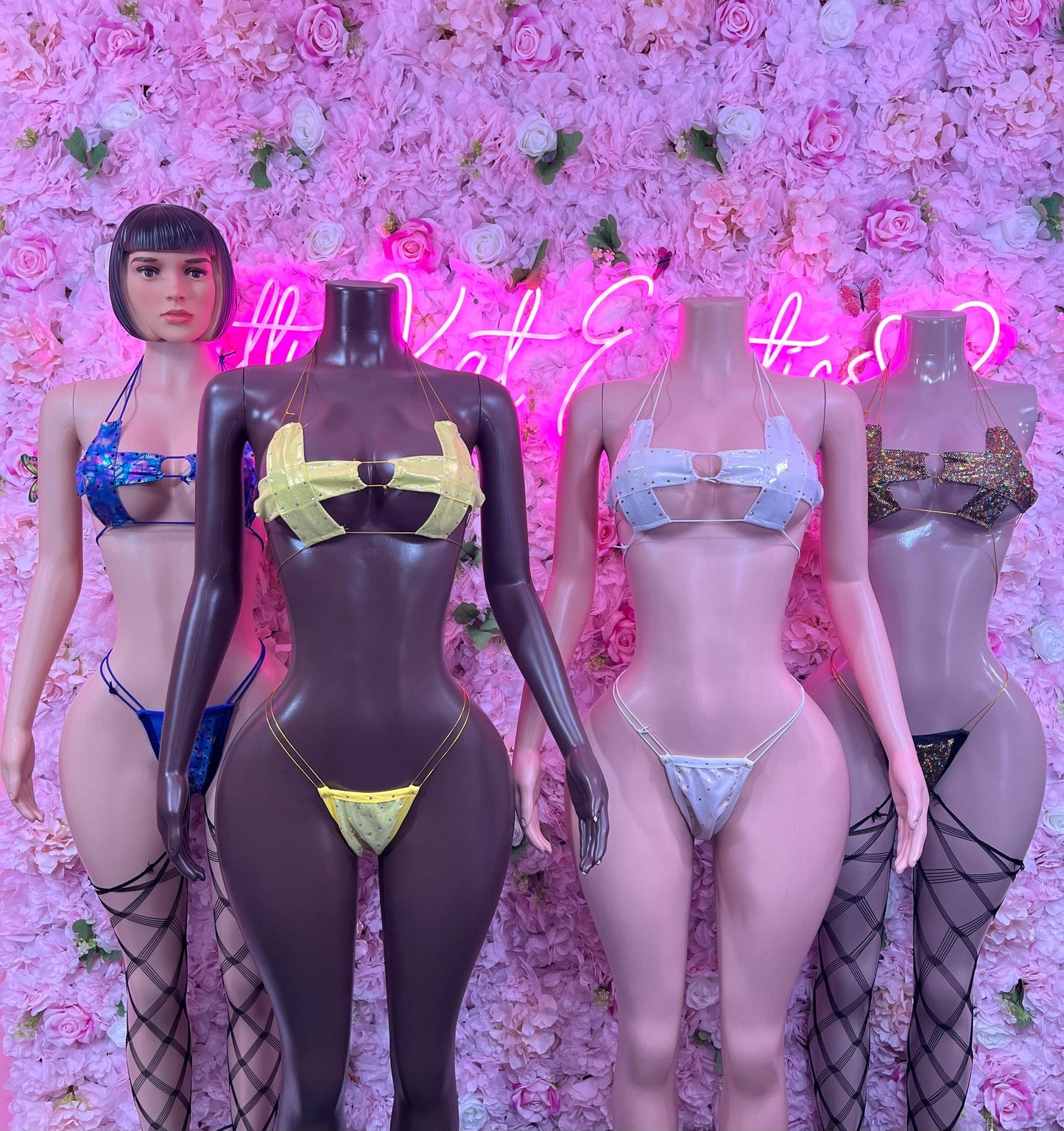 Exotic Dancewear Two-Piece Bikini White Dancewear Poledance wear Ravewear