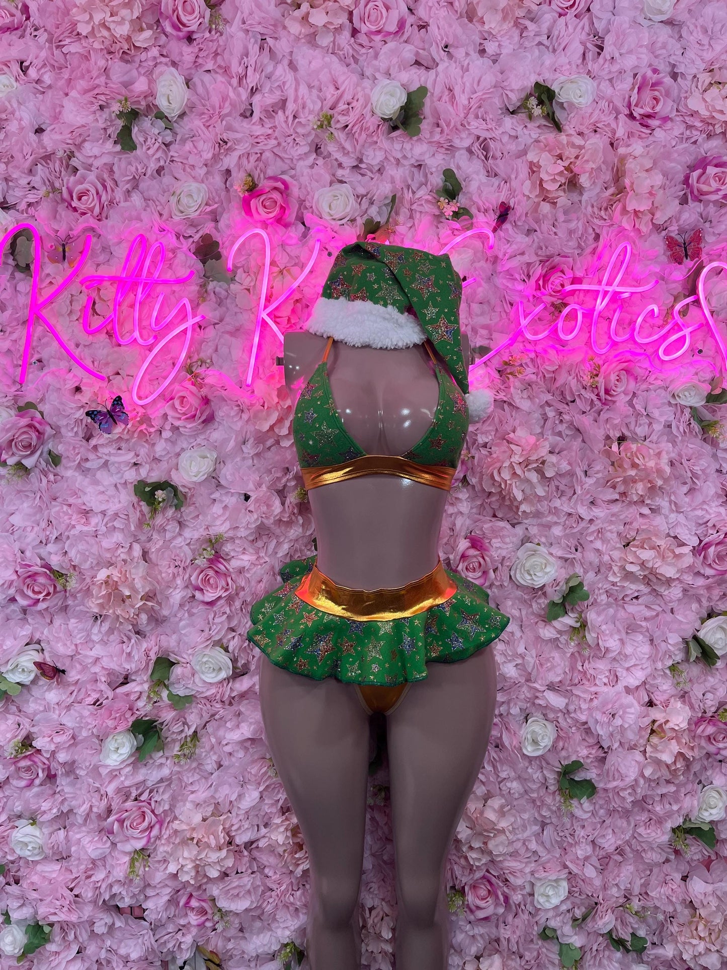 Sexy Santa Christmas Costume - Two Piece Holiday Outfit - Festive Womens Christmas Lingerie Christmas