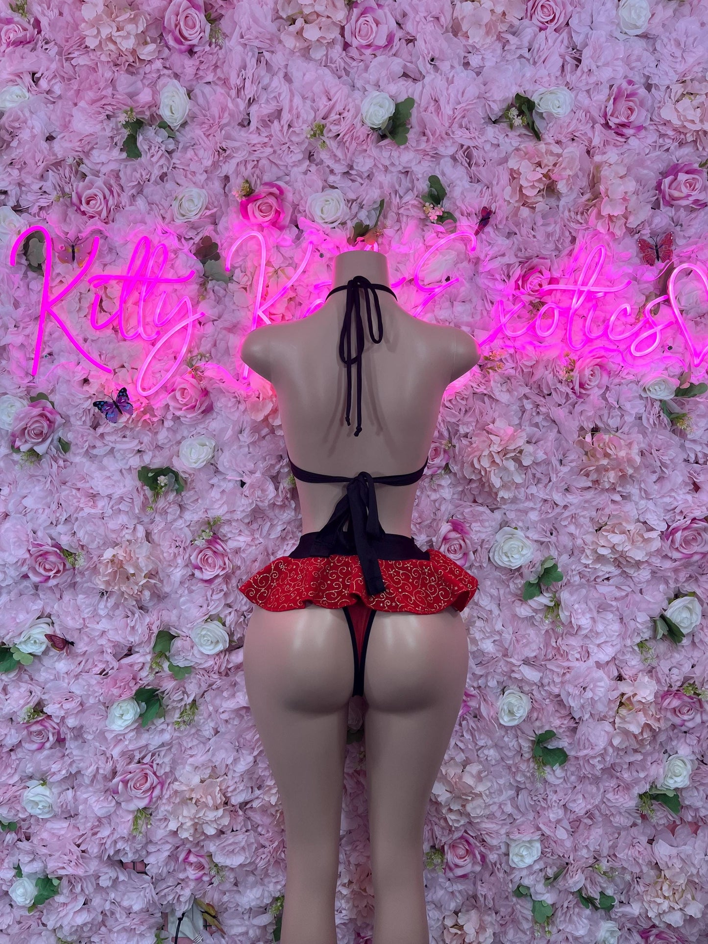 Sexy Santa Christmas Costume - Two Piece Skirt Holiday Outfit - Festive Womens Christmas Lingerie